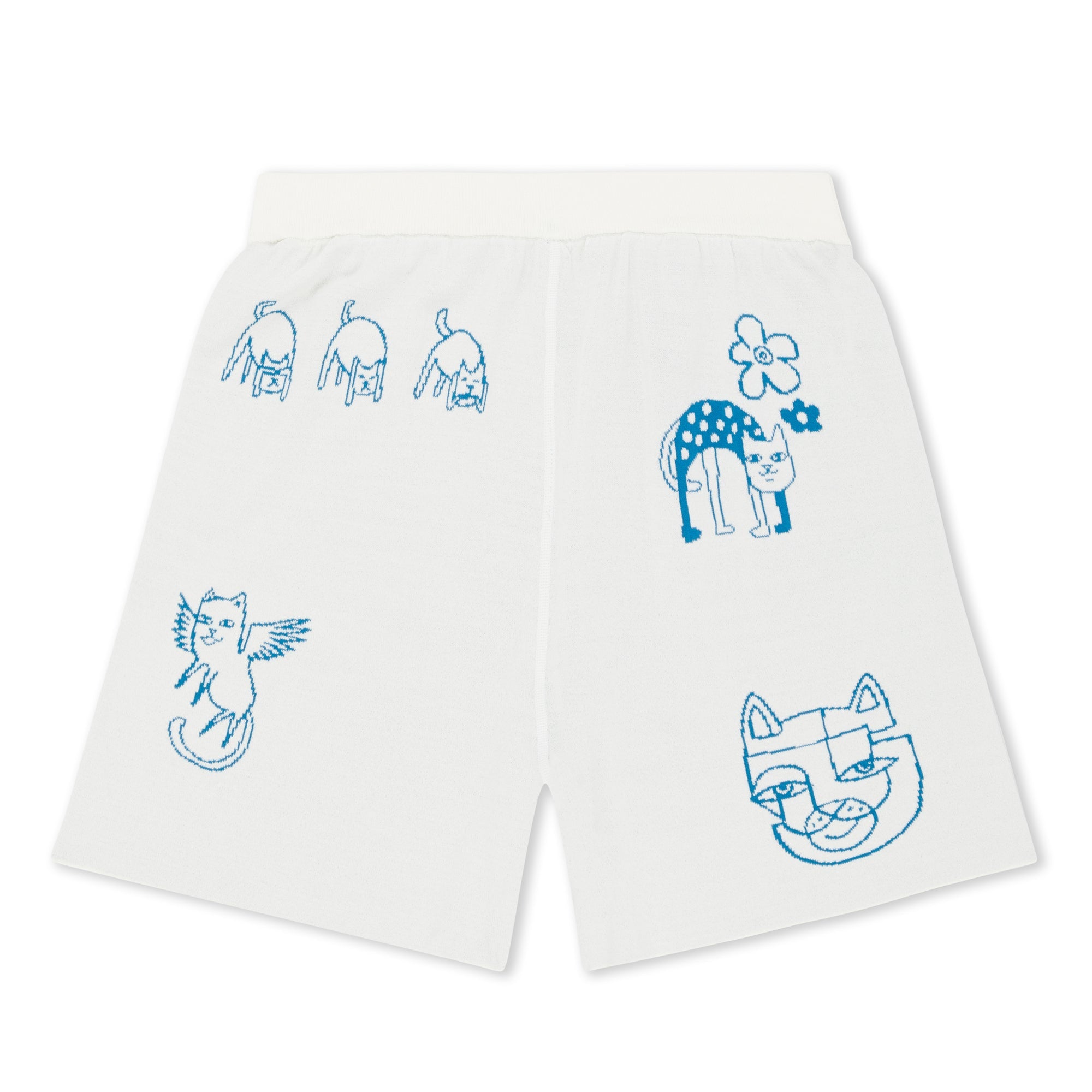 RIPNDIP Blonded Knit Womens Shorts (Off White)