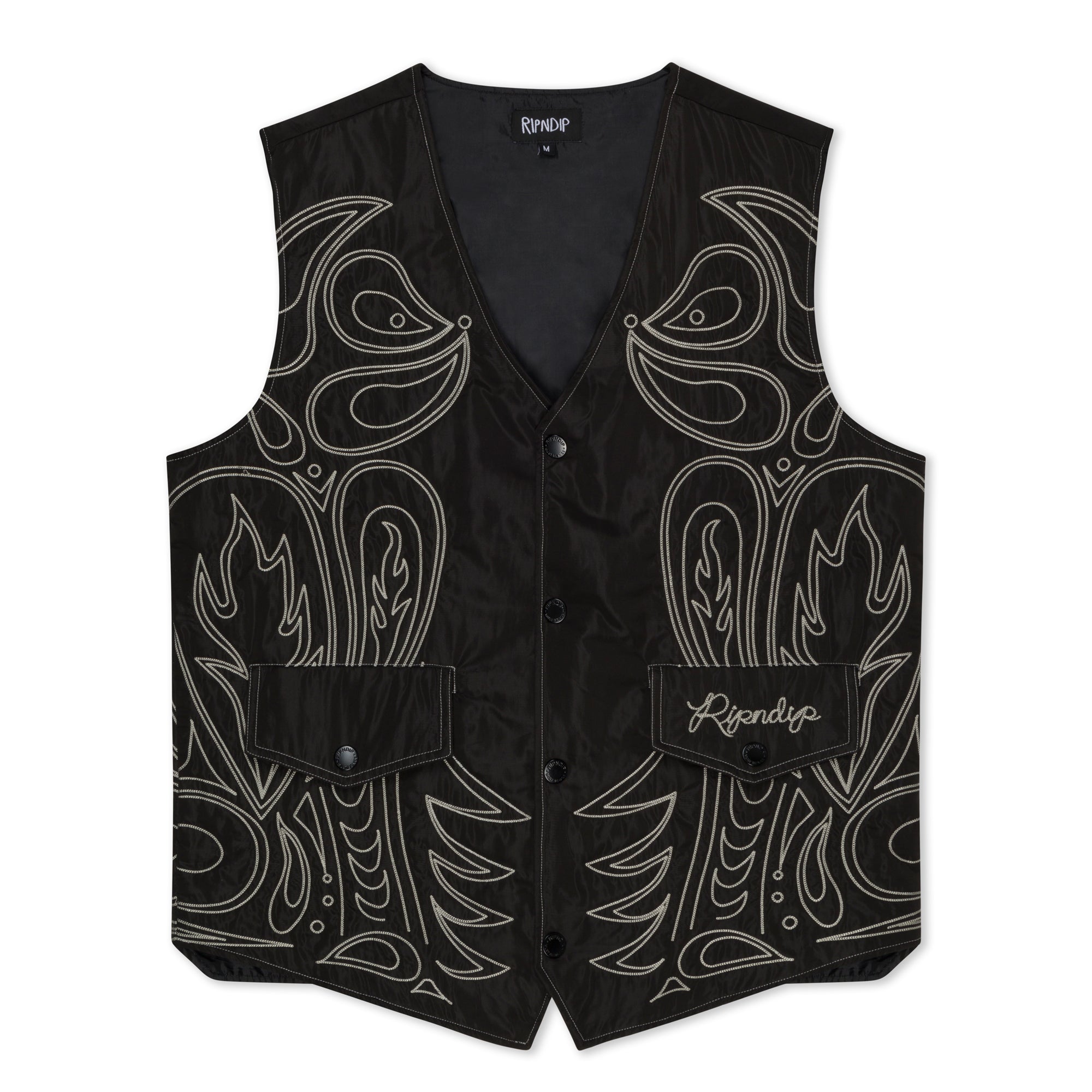 RIPNDIP Howdy Quilted Vest (Black)