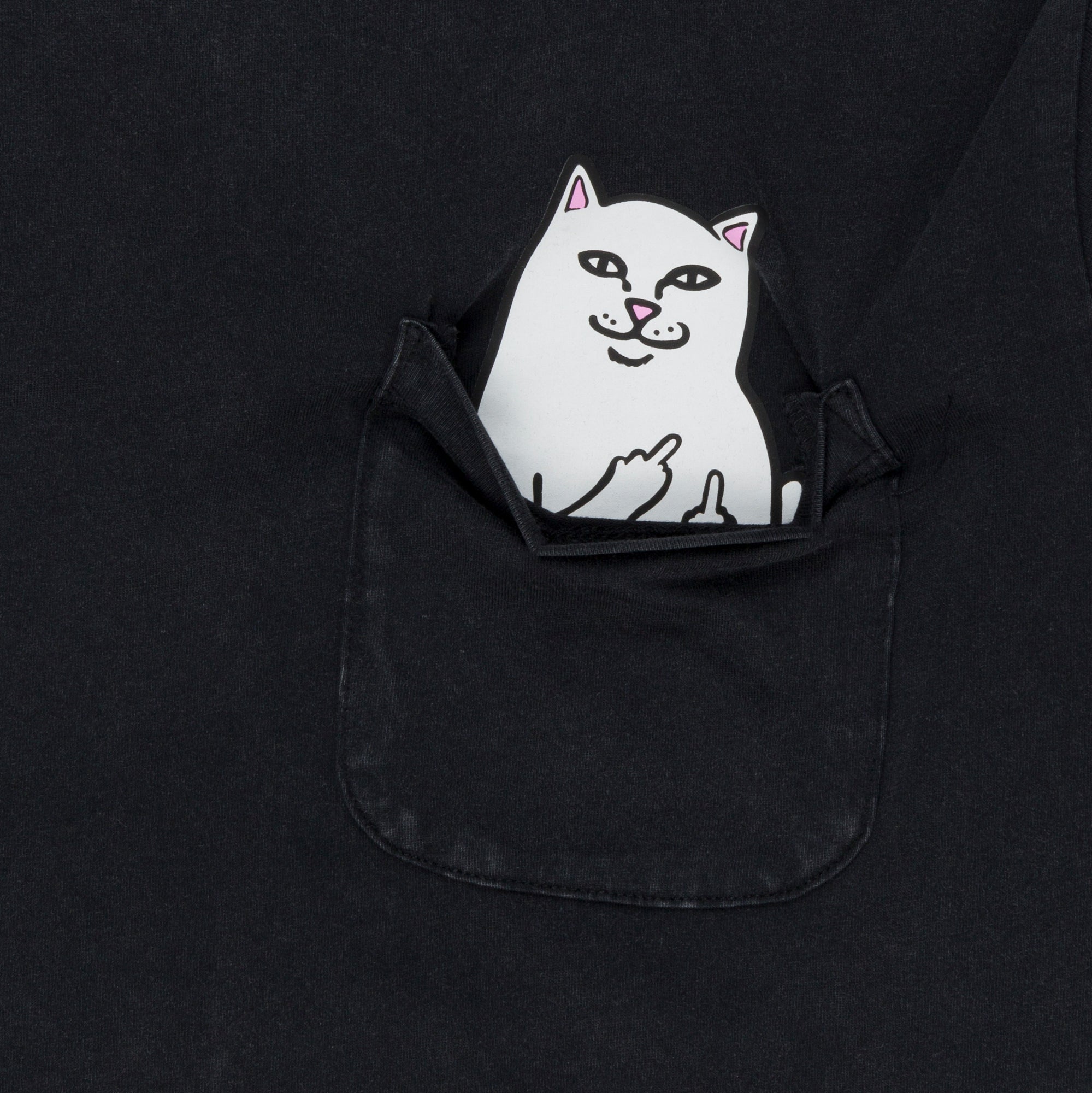 RIPNDIP Lord Nermal Pocket tee (Black Mineral Wash)