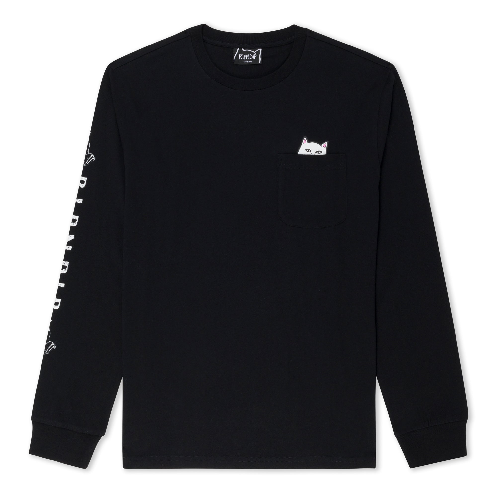 RIPNDIP Lord Nermal L/S Pocket Tee (Black)