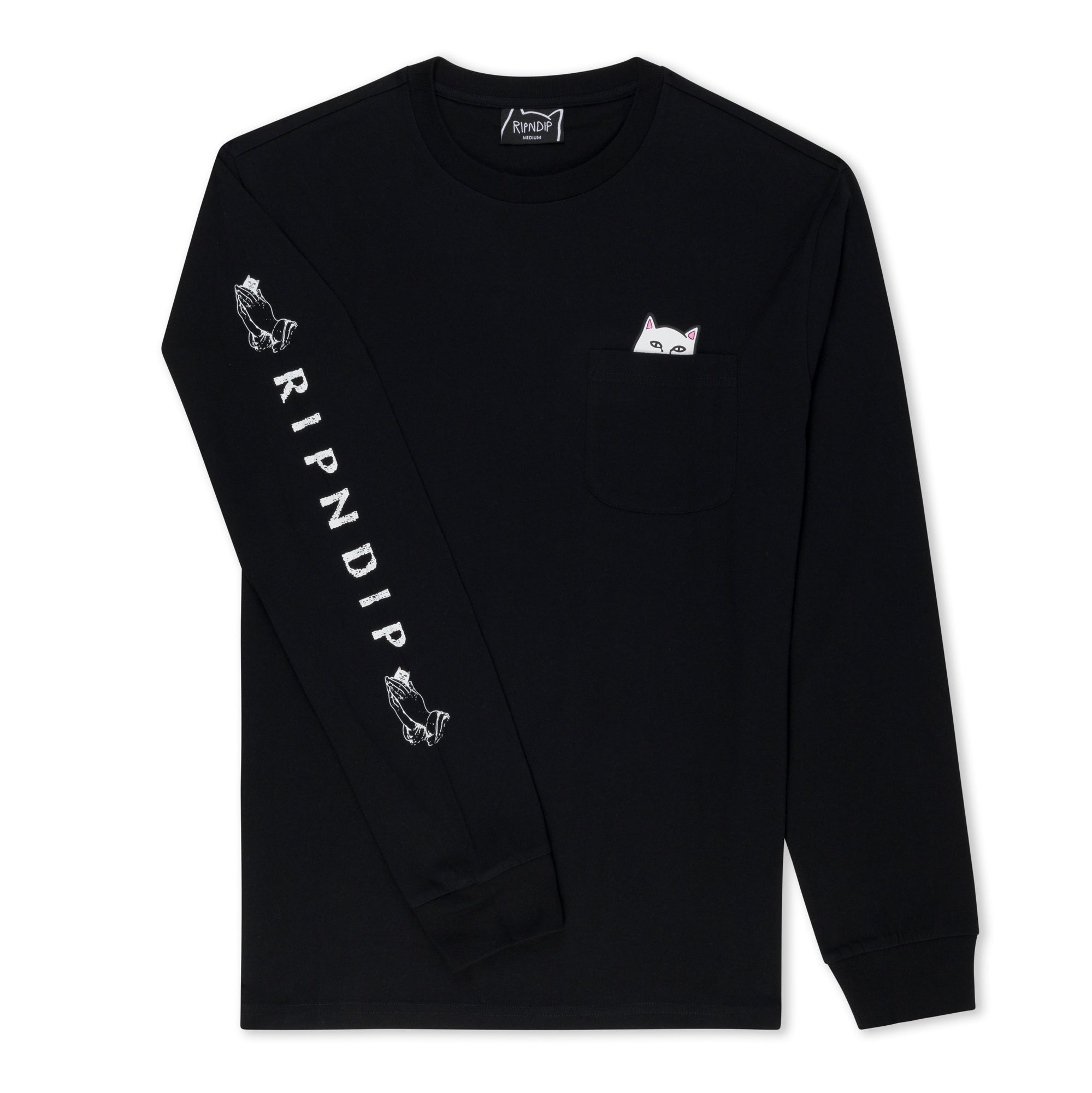 RIPNDIP Lord Nermal L/S Pocket Tee (Black)