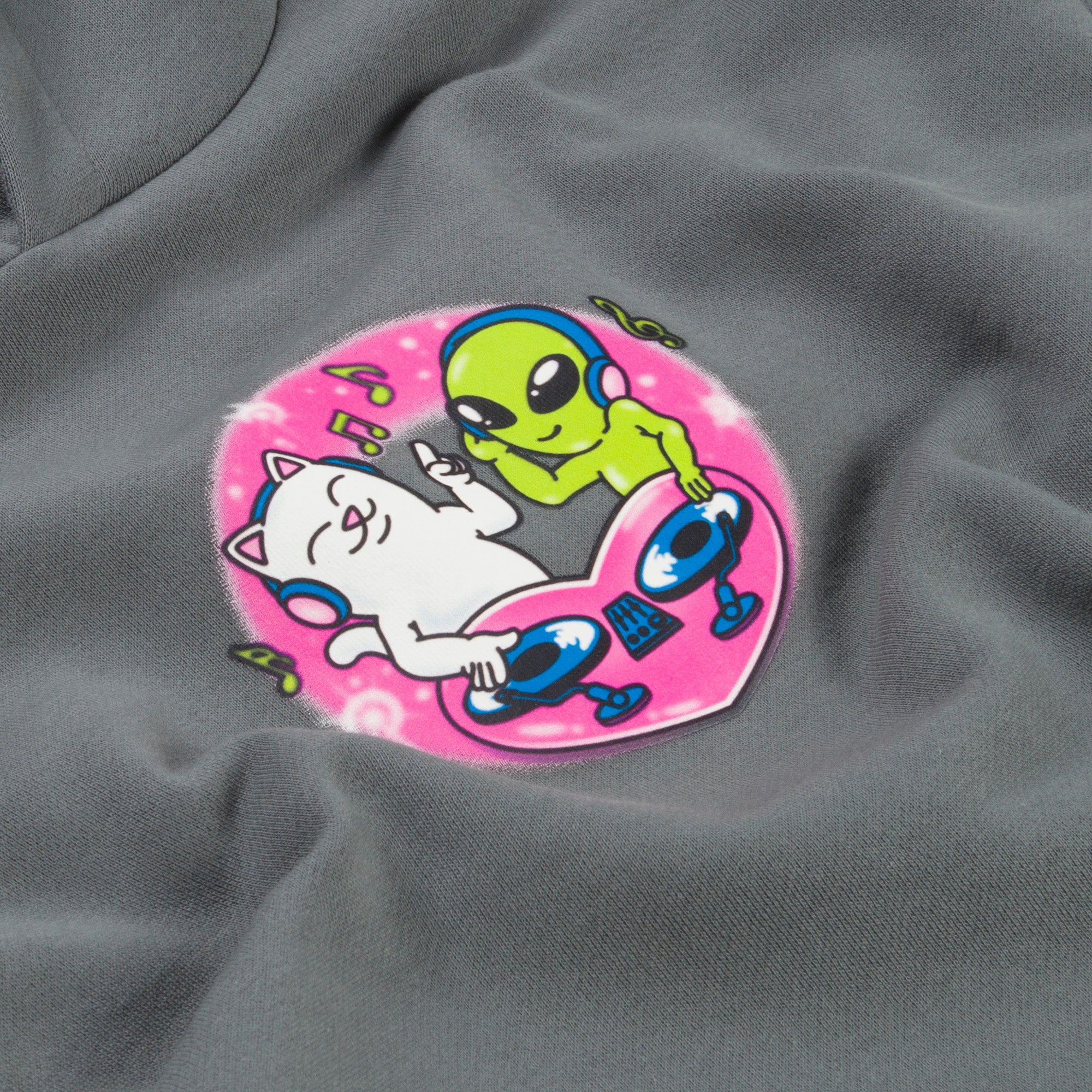 Love Is Ripndip Cropped Hoodie (Charcoal)