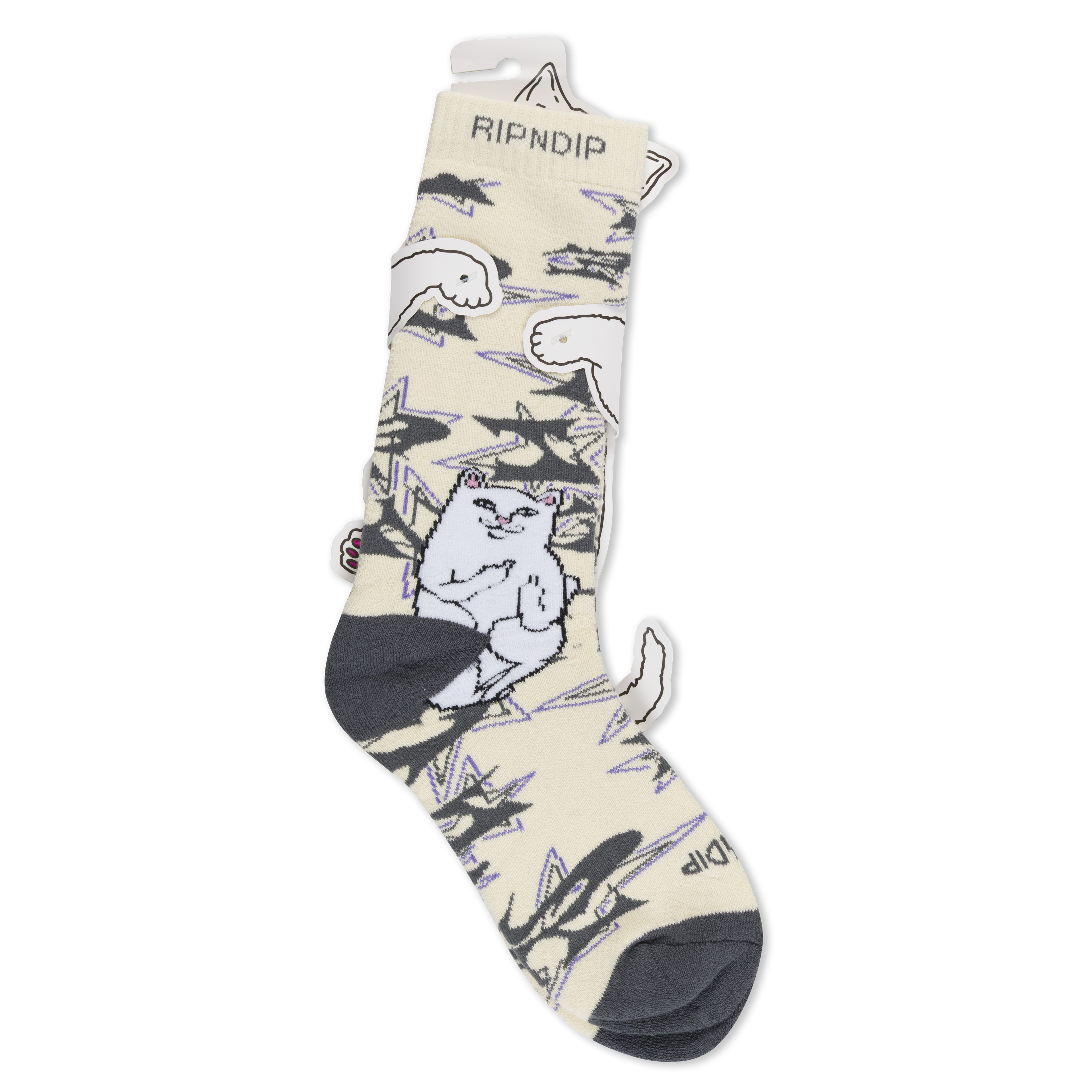 RIPNDIP Lord Nermal Wire Socks (Bone)