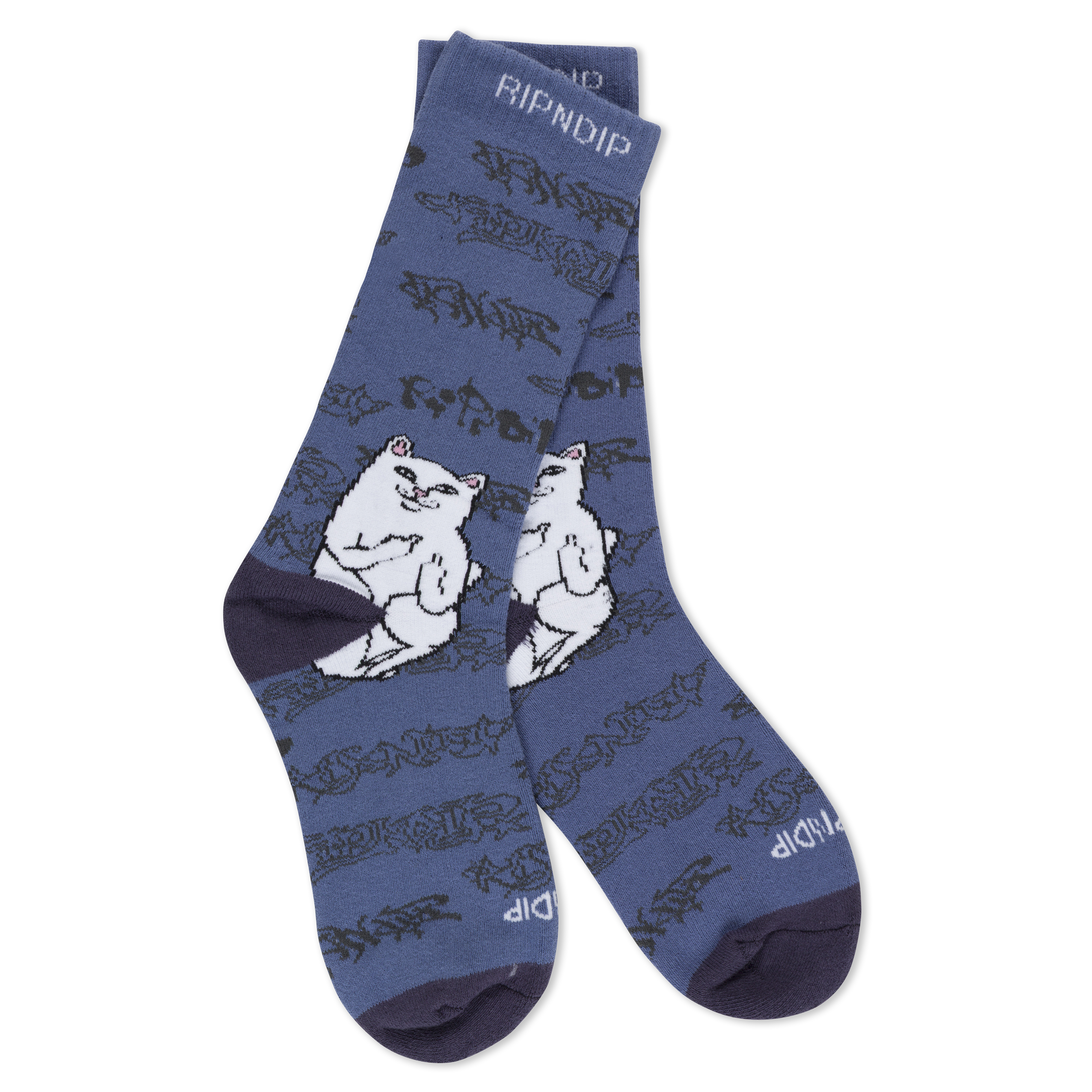 RIPNDIP Lord Nermal Ghost Socks (Slate)
