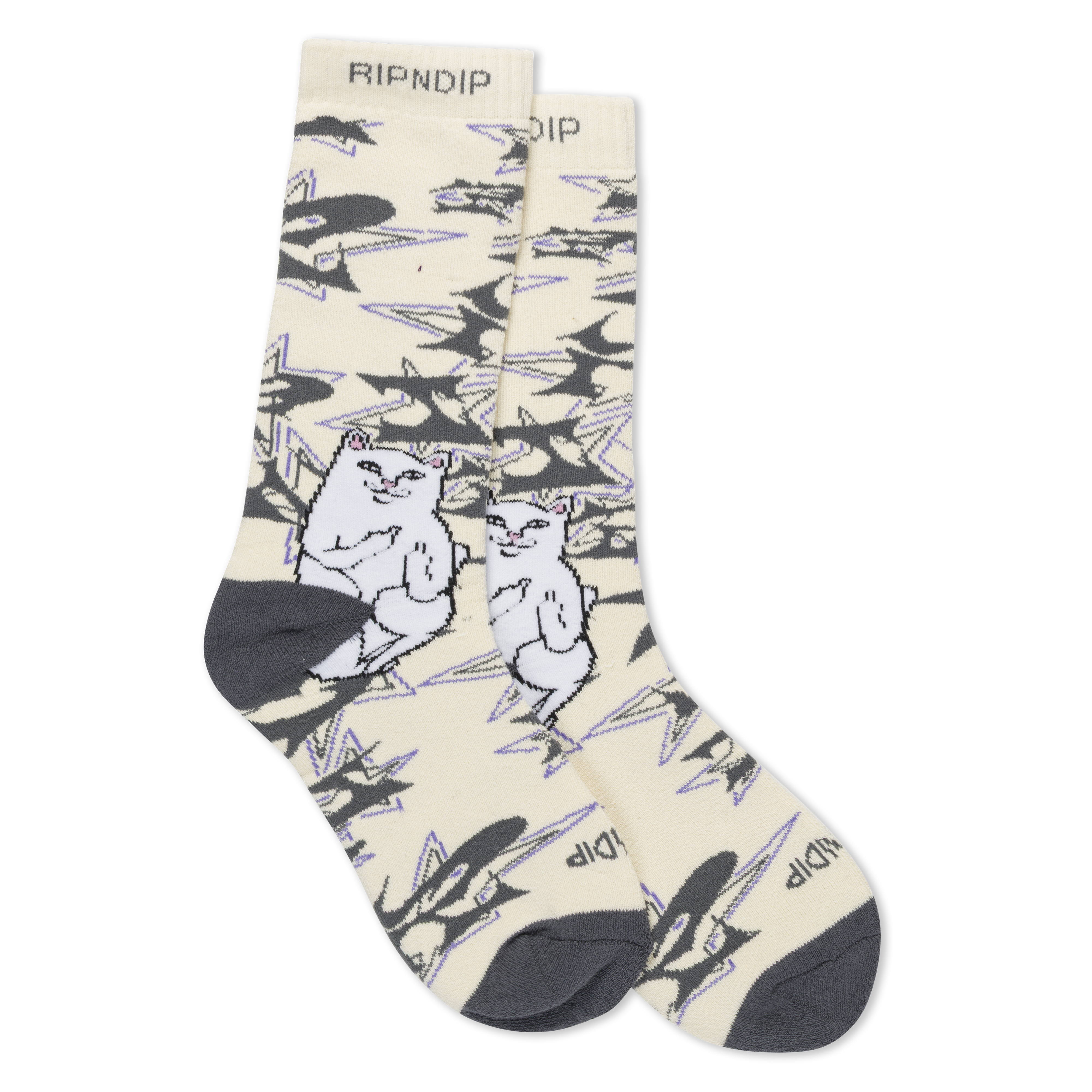 RIPNDIP Lord Nermal Wire Socks (Bone)