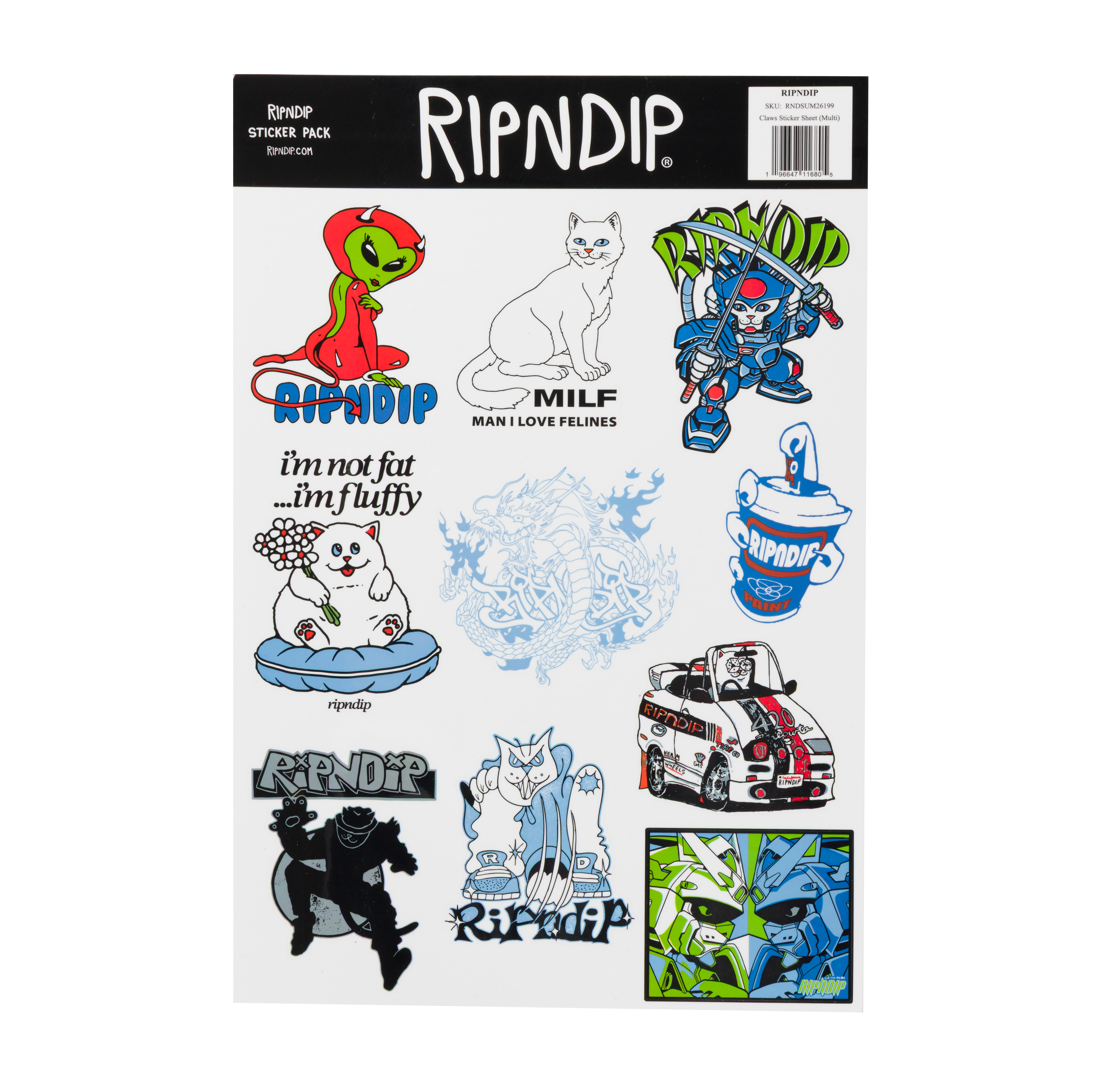 RIPNDIP Claws Sticker Sheet (Multi)