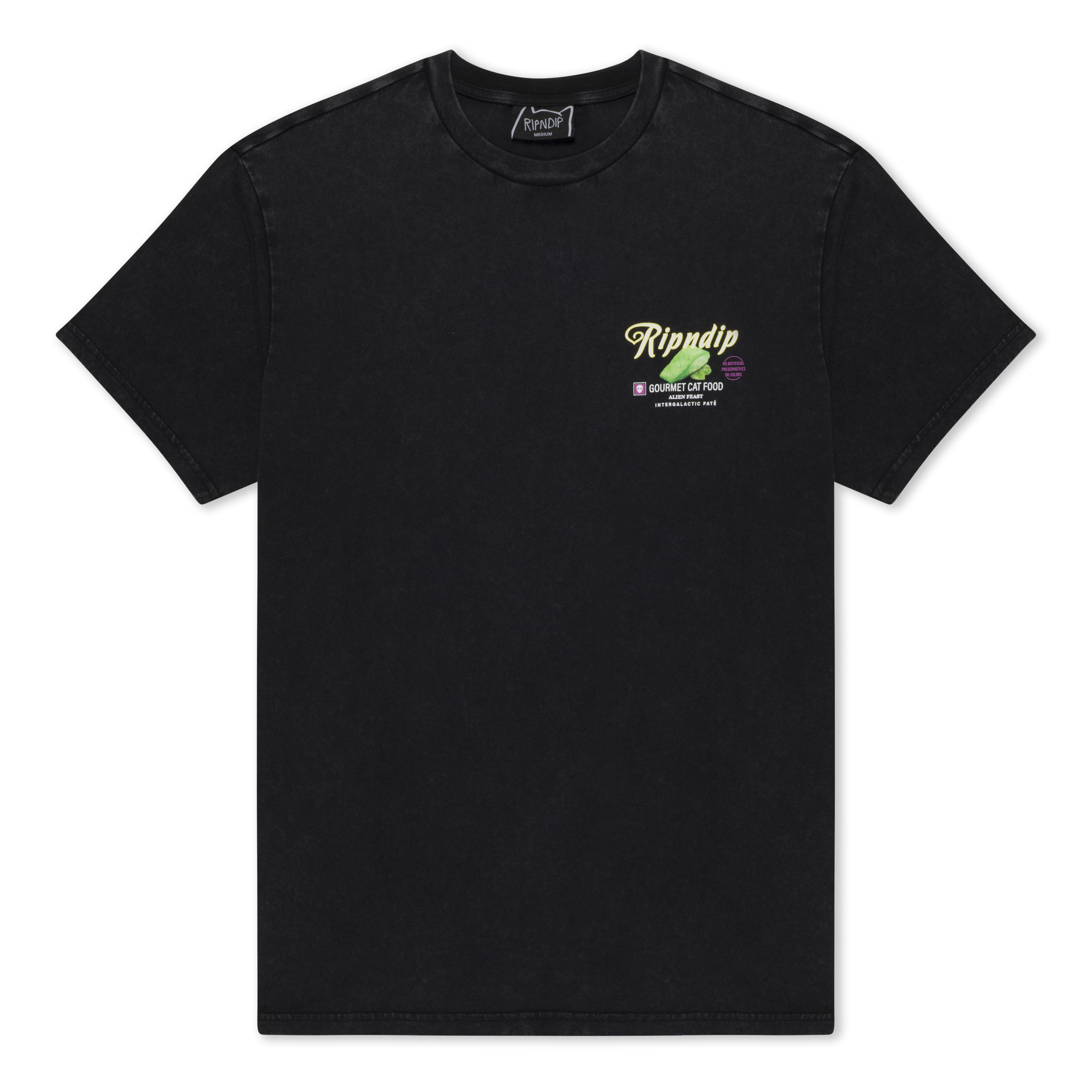 RIPNDIP Gourmet Cat Food Tee (Black Vintage Wash)
