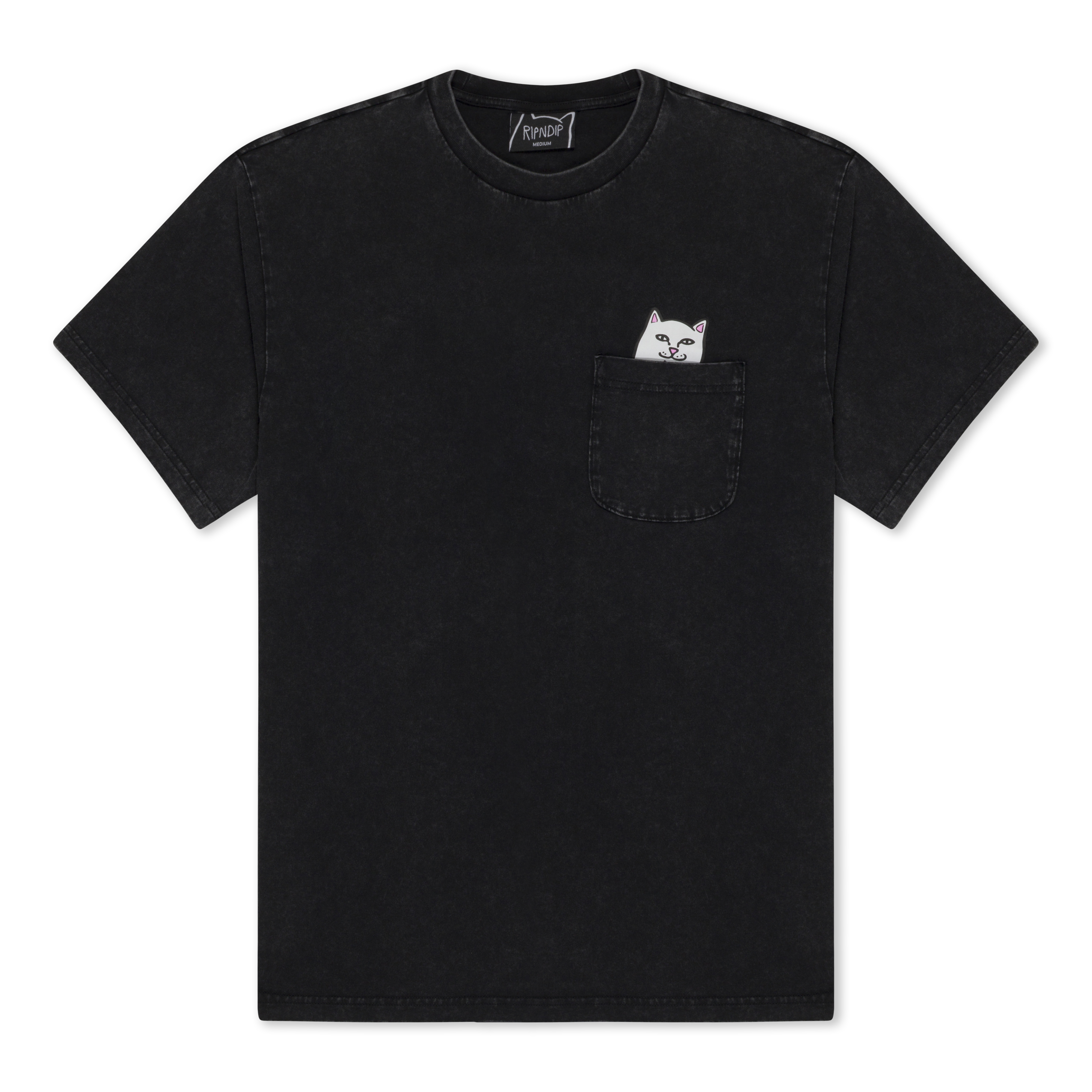 RIPNDIP Lord Nermal Pocket Tee (Black Vintage Wash)