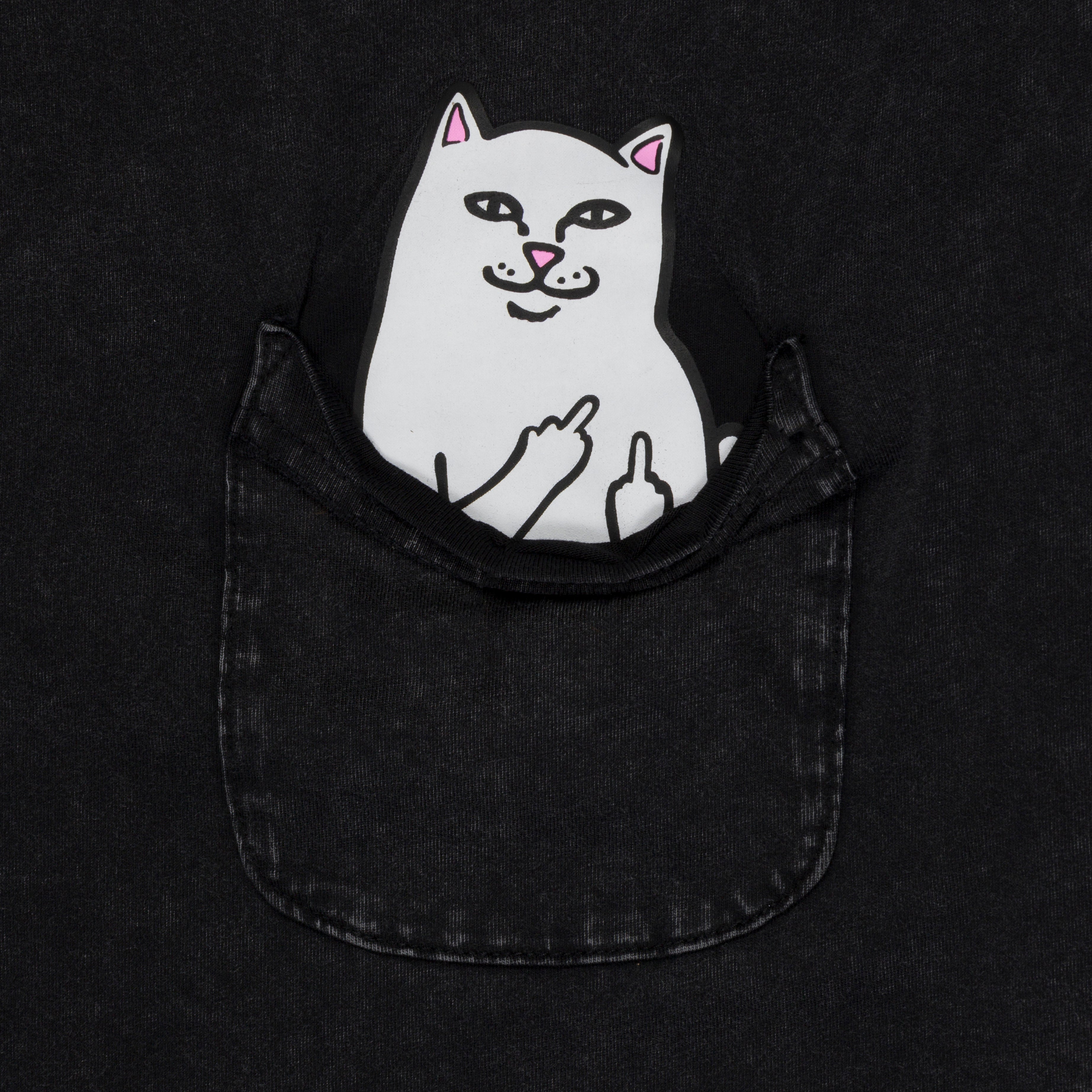 RIPNDIP Lord Nermal Pocket Tee (Black Vintage Wash)