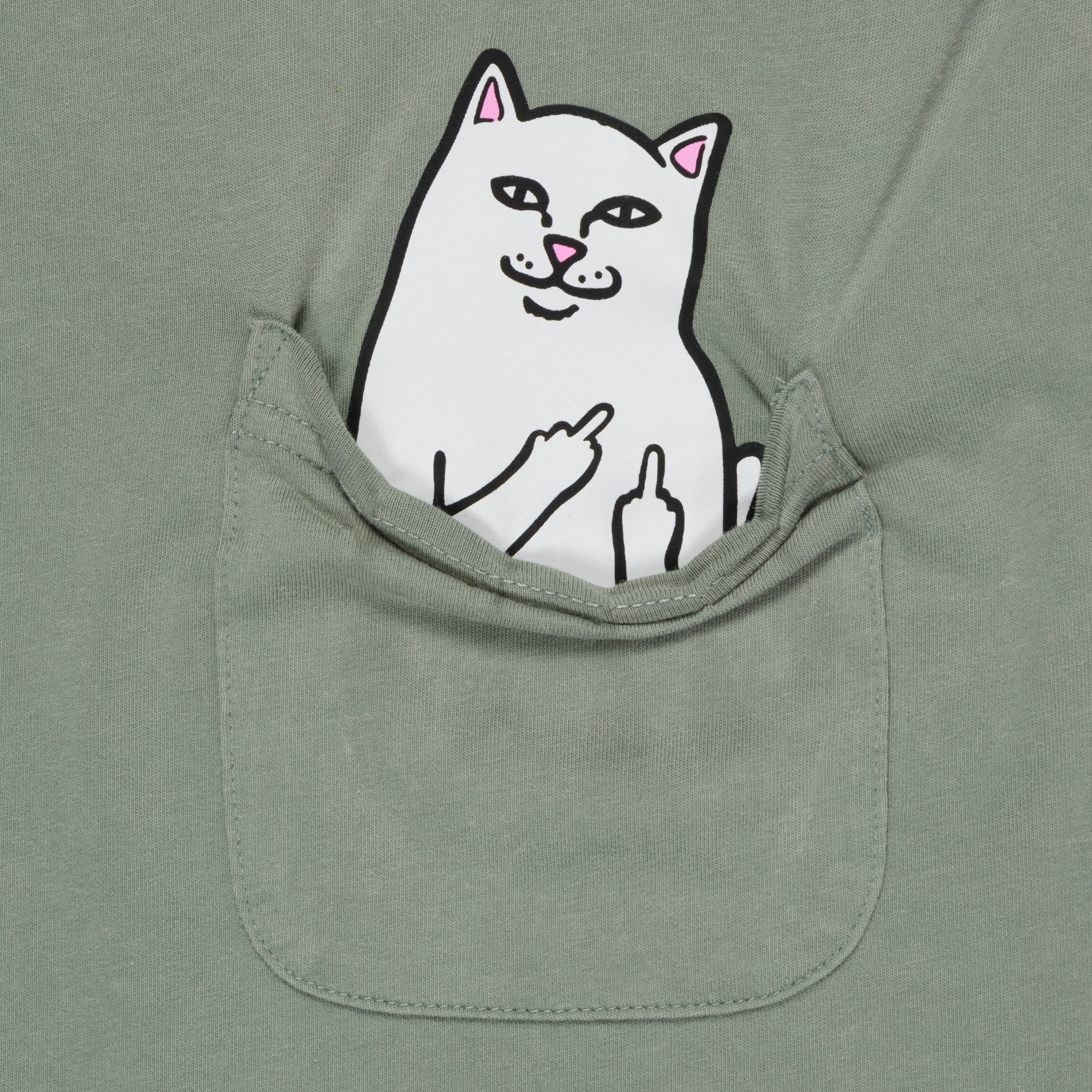 RIPNDIP Lord Nermal Pocket Tee (Sage Vintage Wash)