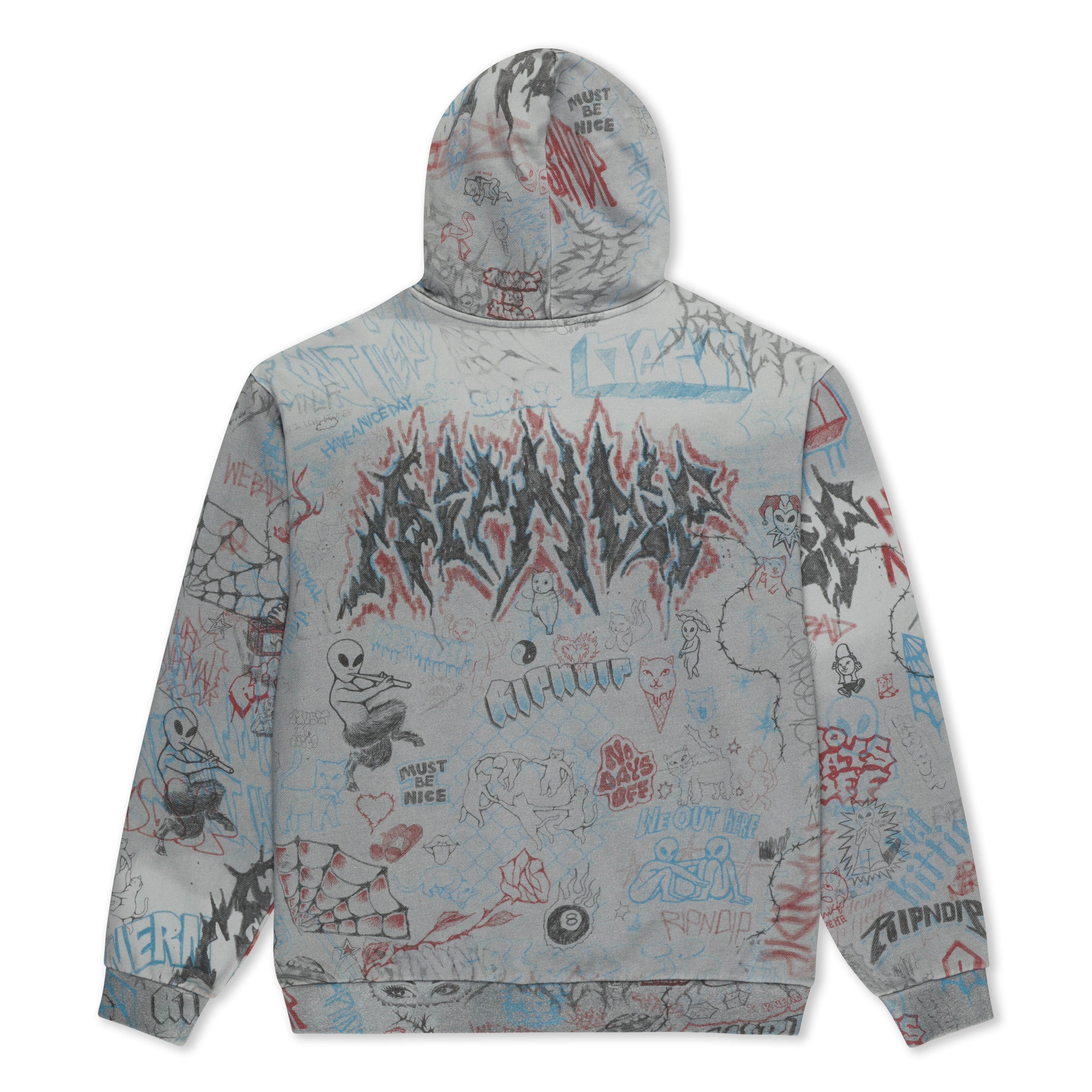 RIPNDIP Marker Hoodie (Sage Grey Vintage Wash)
