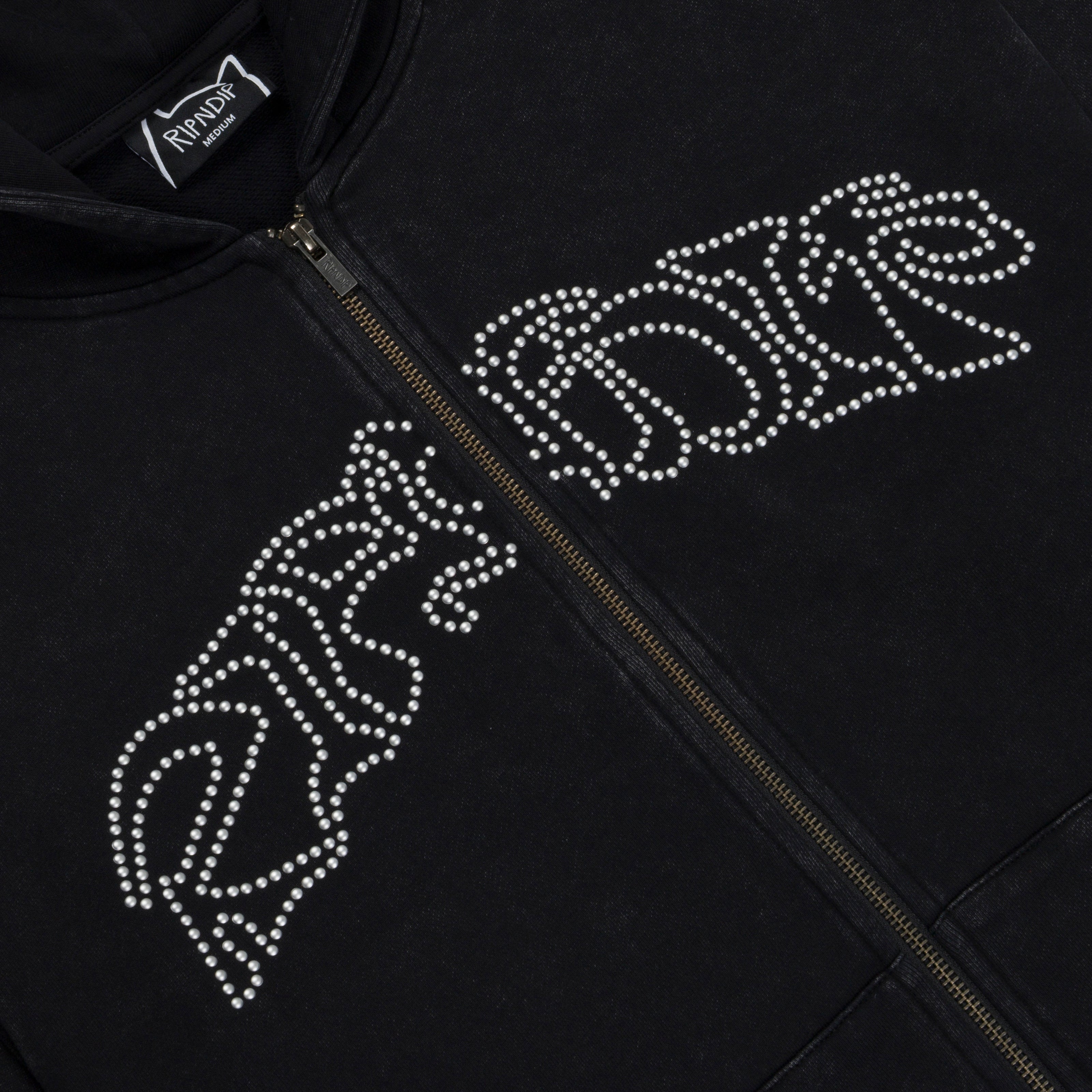 RIPNDIP Pretty Flacko Zip Hoodie (Black Vintage Wash)