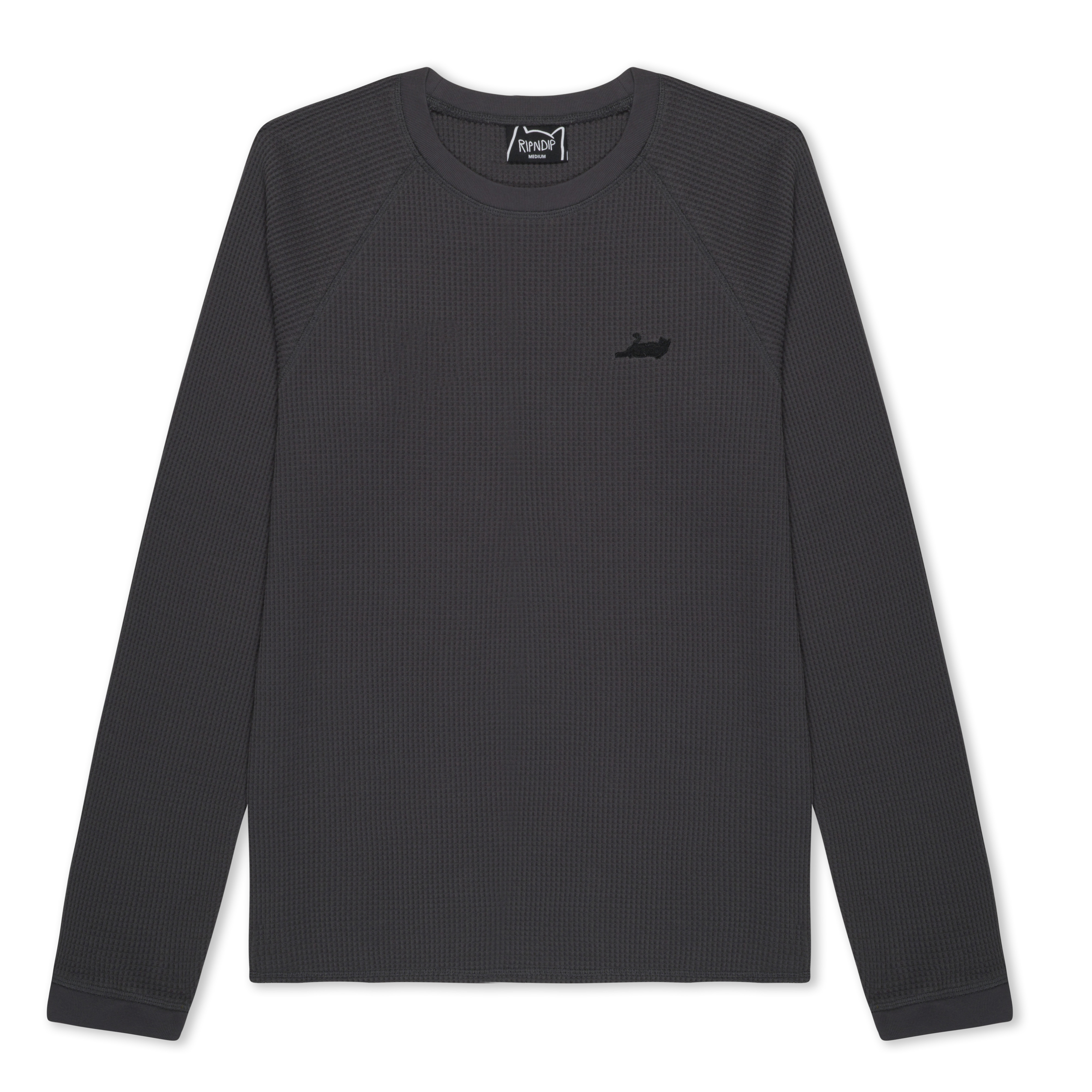 RIPNDIP Castanza Waffle Knit Long Sleeve (Charcoal)
