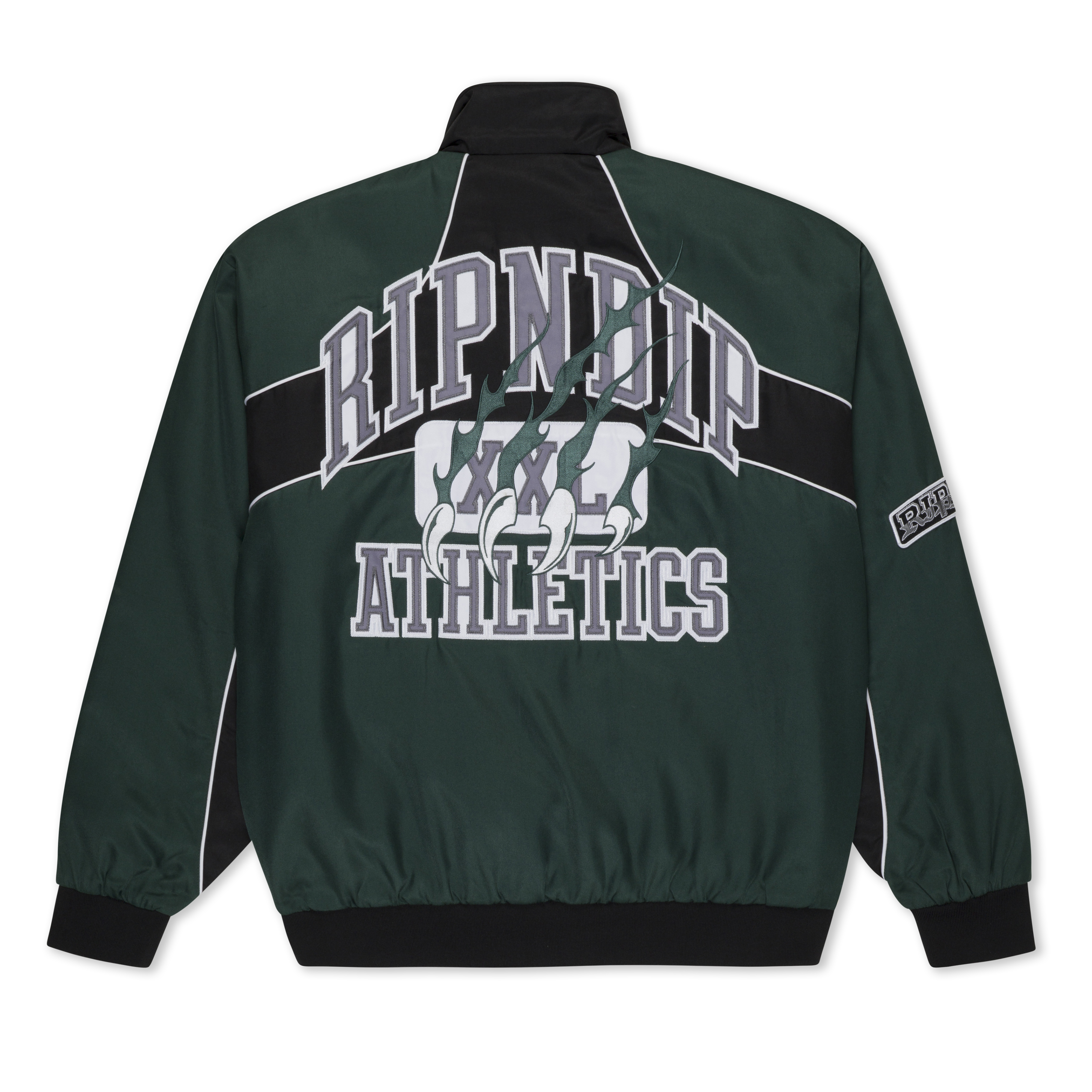 RIPNDIP Athletics Race Jacket (Hunter Green / Black)
