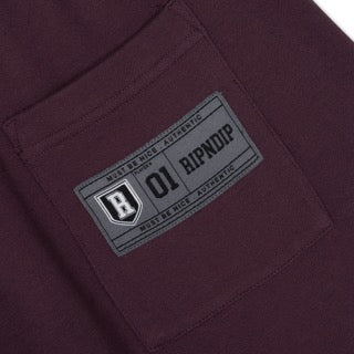 RIPNDIP No Days Off Straight Leg Sweatpants (Plum)
