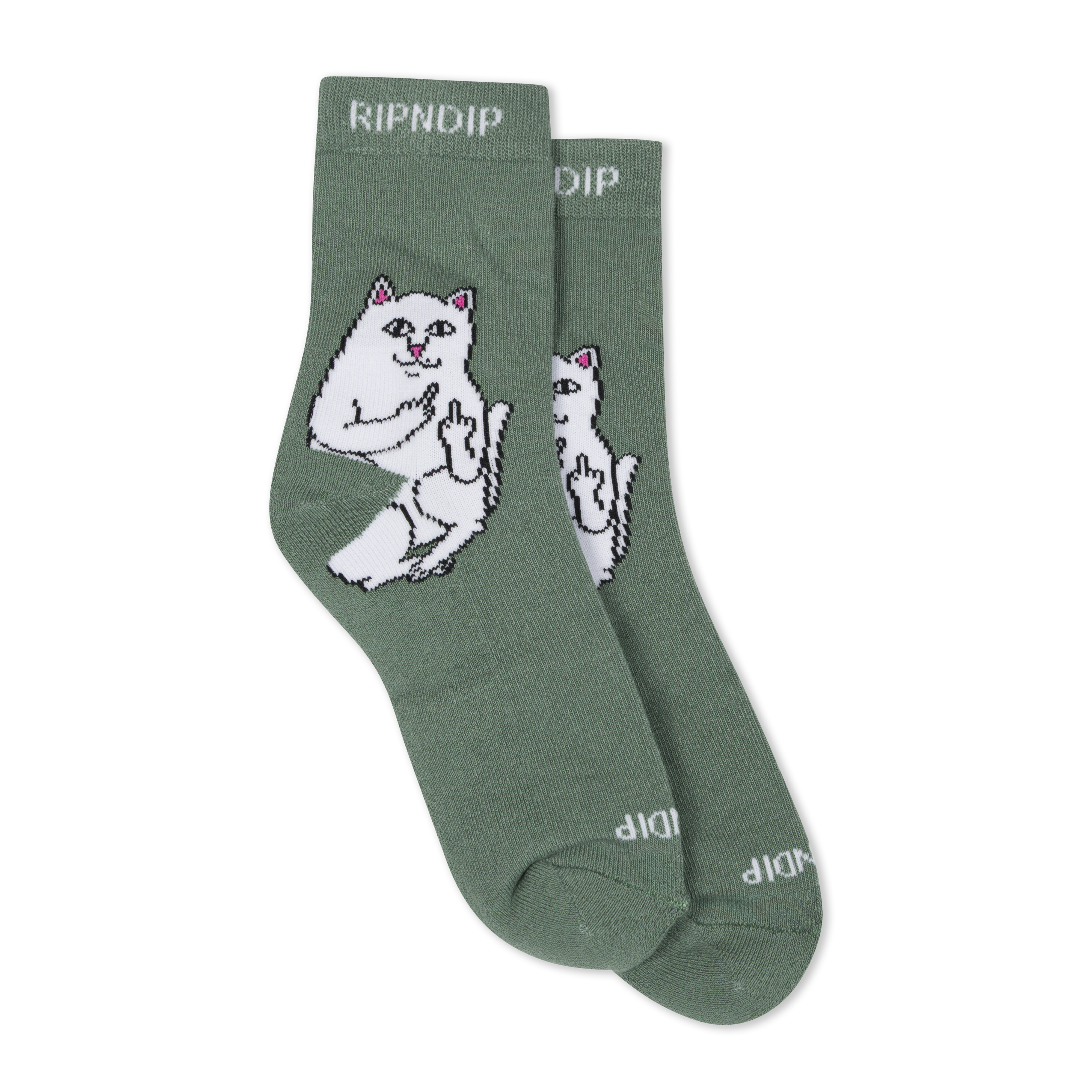 RIPNDIP Lord Nermal Mid Socks (Pine Green)