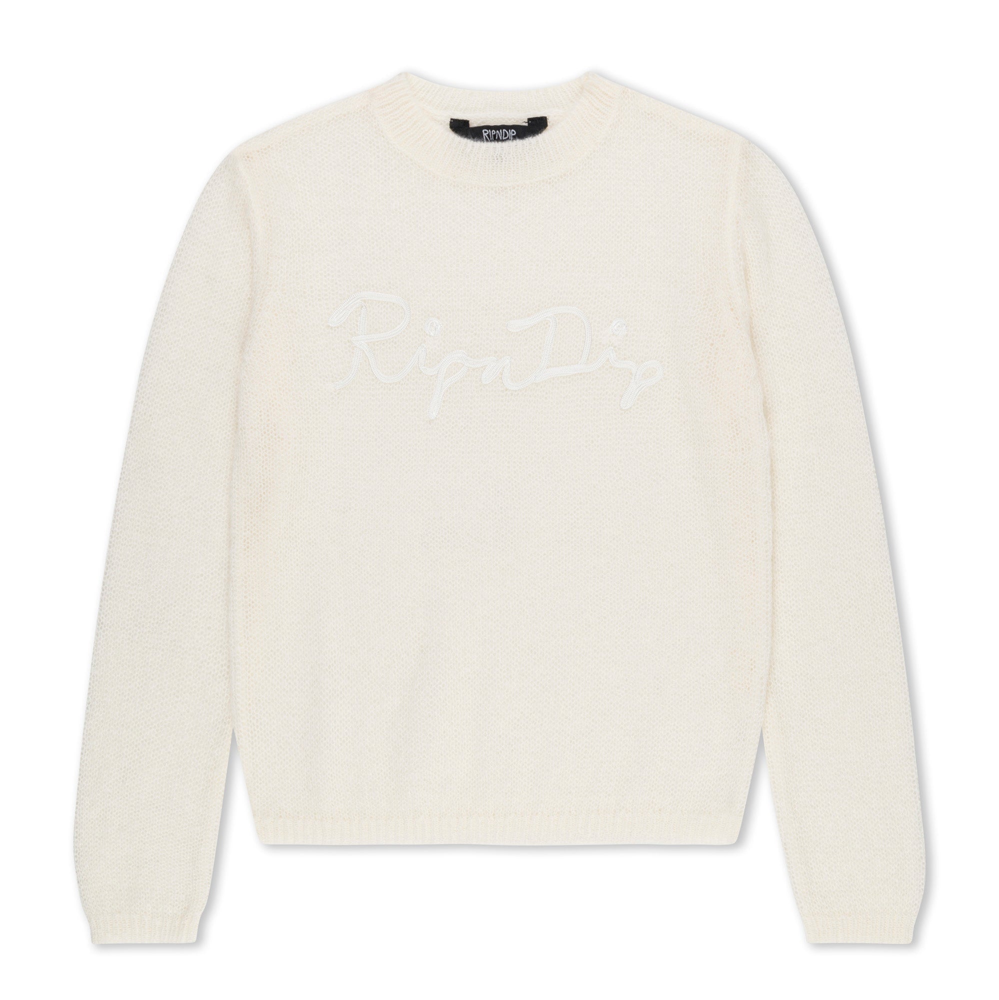 Script Cropped Long Sleeve (Cream)