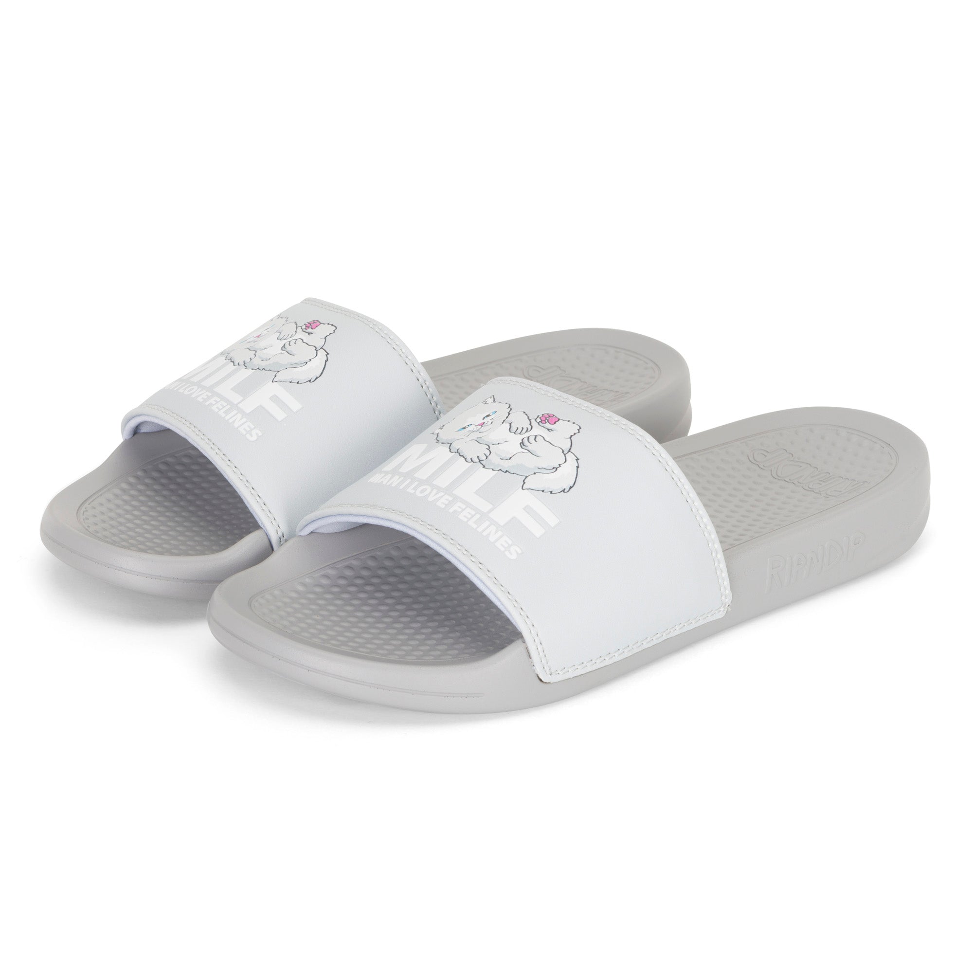 Man I Love Felines Slides (Grey)