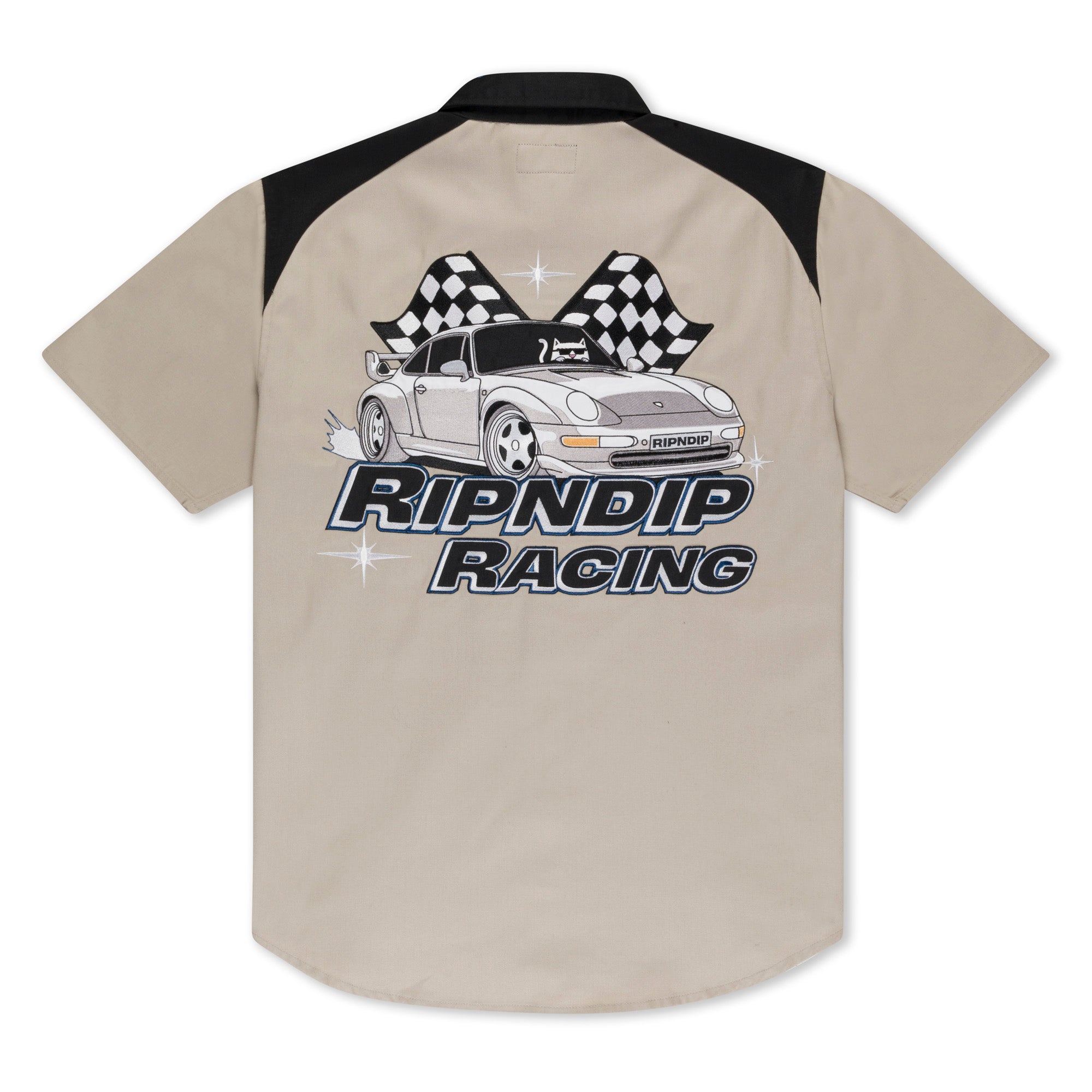 RIPNDIP Ripnrace Button Up Shirt (Off White)