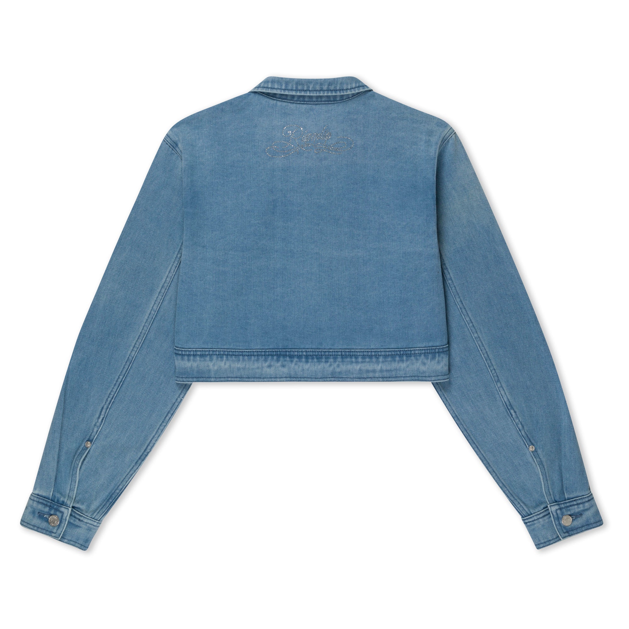 RIPNDIP Hyaena Cropped Denim Jacket (Medium Wash)