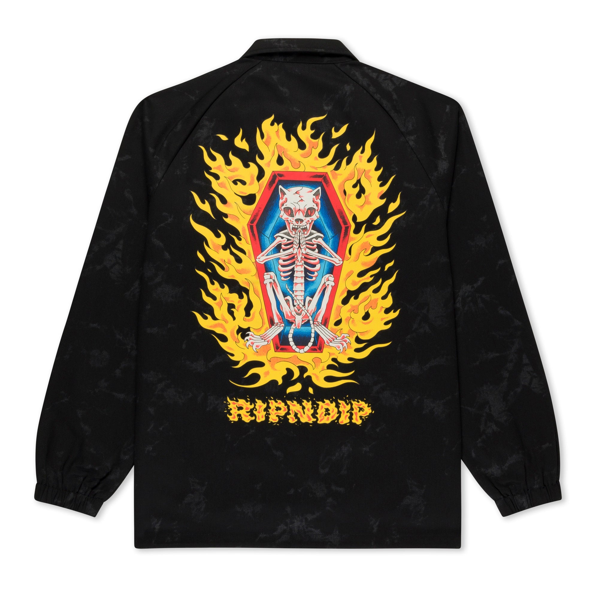 RIPNDIP Burn In Heck Coaches Jacket (Black)