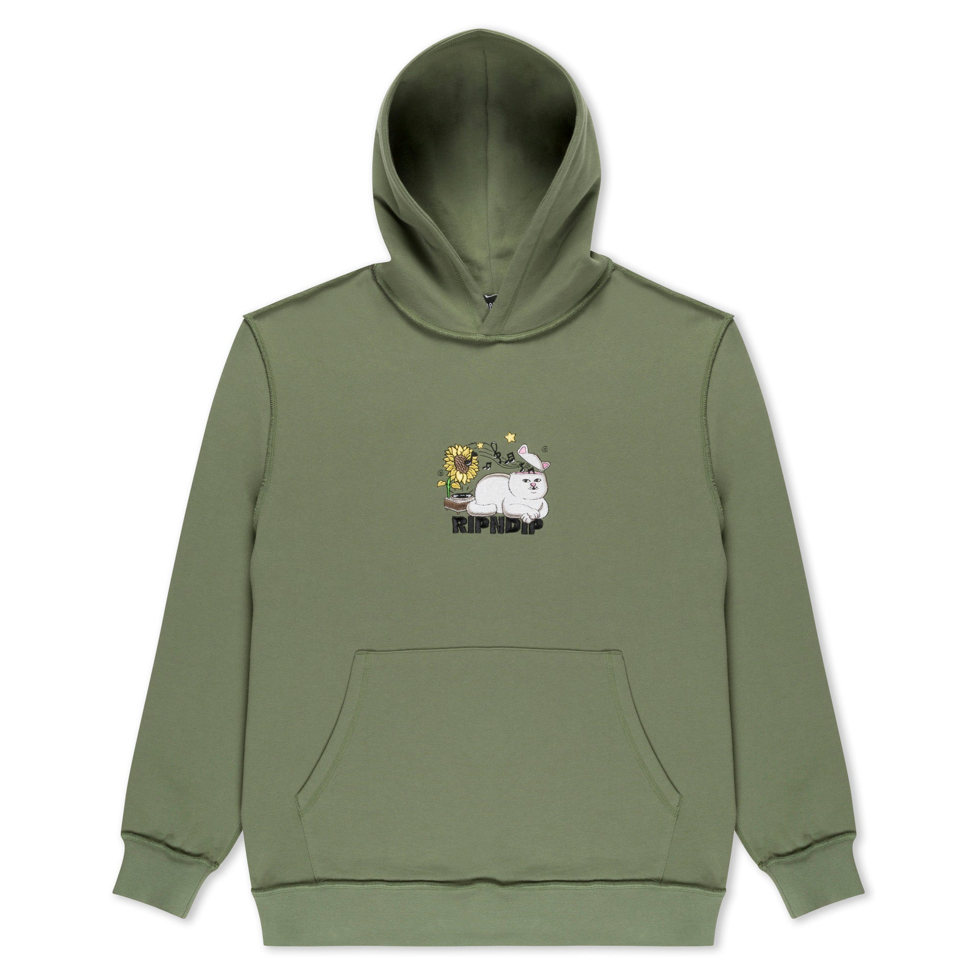 RIPNDIP No Music No Life Hoodie (Dusty Olive)