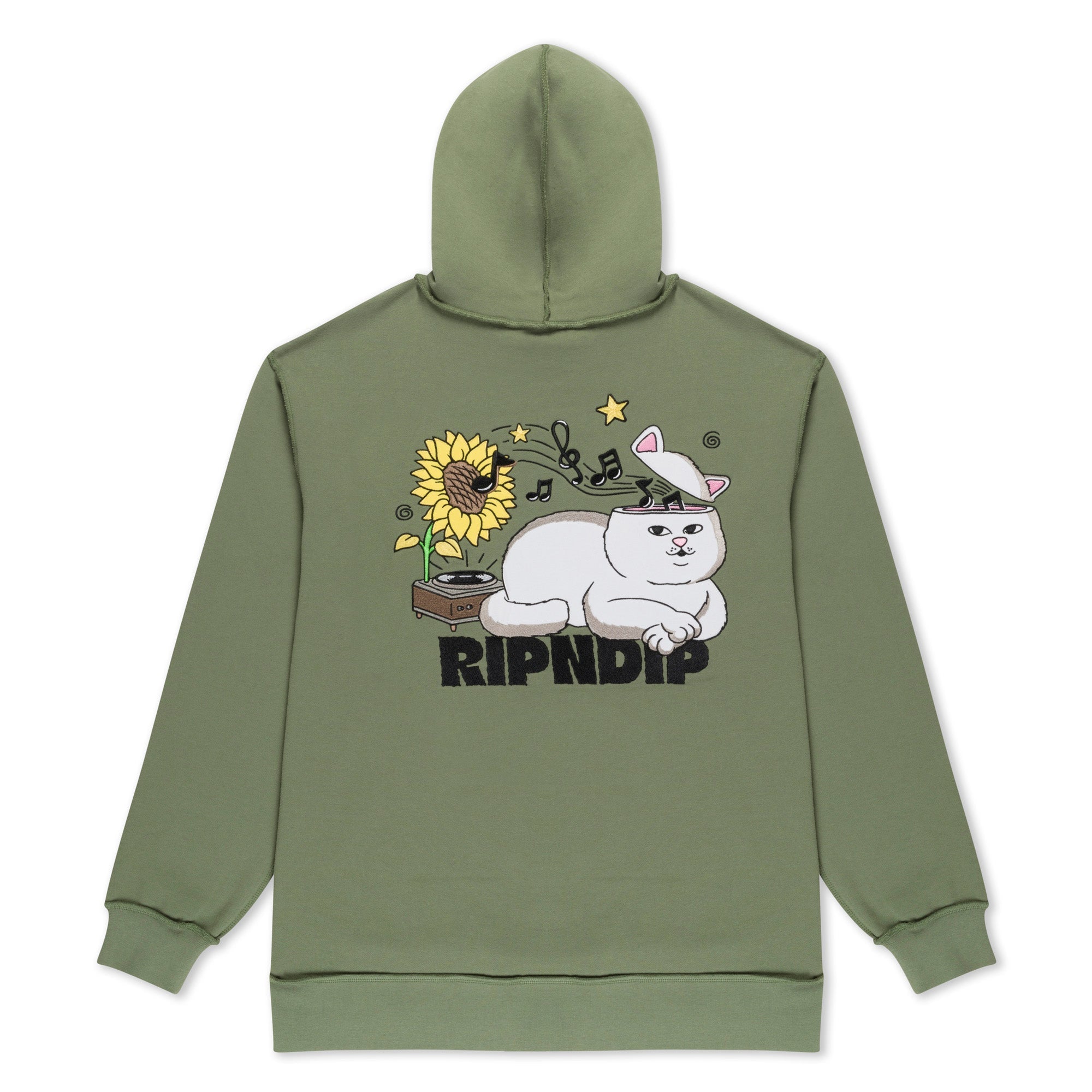 RIPNDIP No Music No Life Hoodie (Dusty Olive)