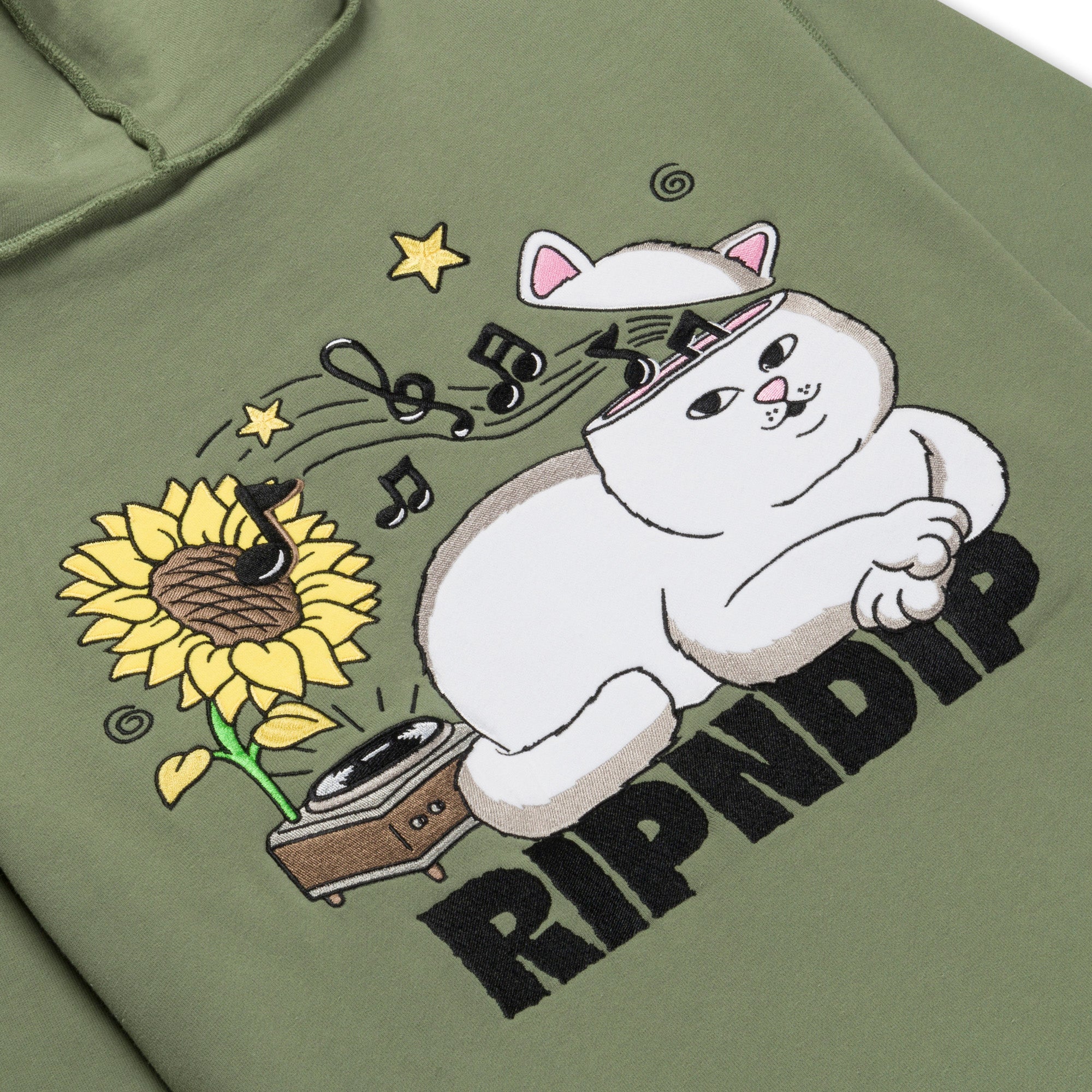 RIPNDIP No Music No Life Hoodie (Dusty Olive)