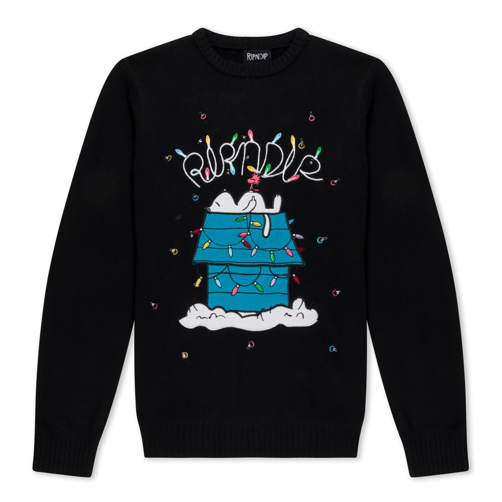 RIPNDIP Nerm Christmas Light Up Knit Sweater (Black)