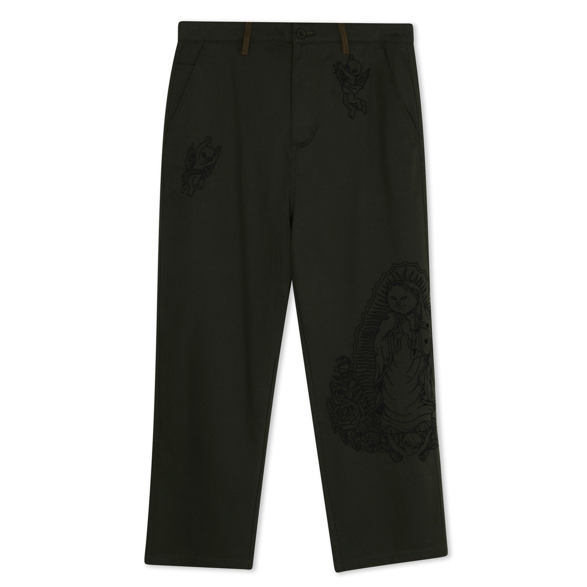 RIPNDIP Mother Nerm Twill Pants (Dark Olive)