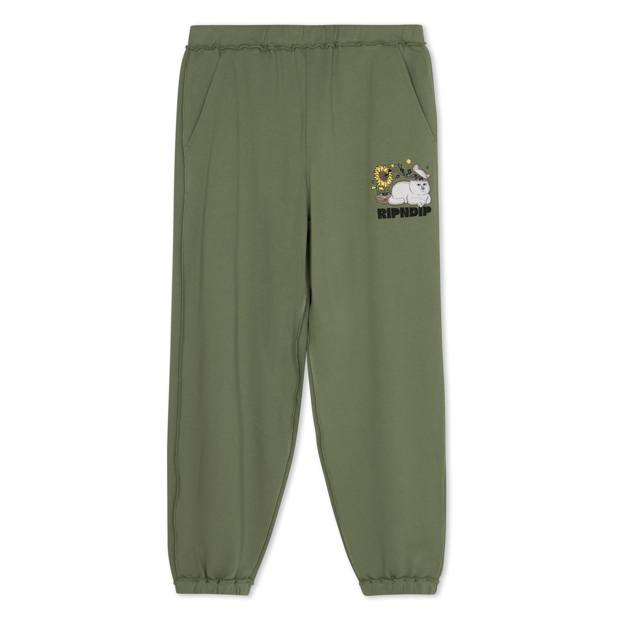 RIPNDIP No Music No Life Sweatpants (Dusty Olive)