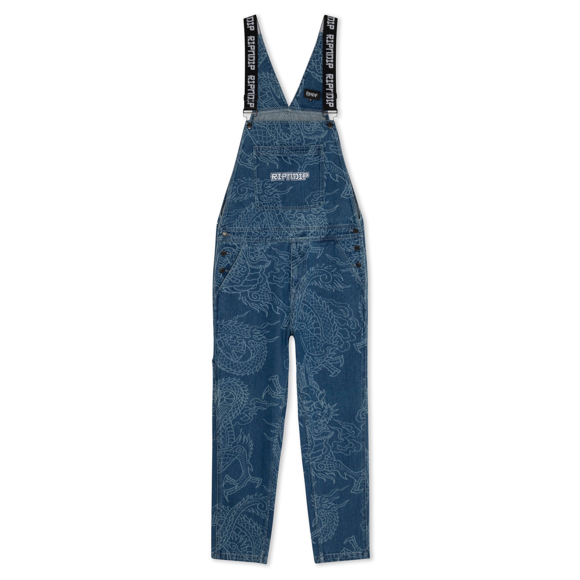 RIPNDIP Haku Denim Overalls (Dark Wash)