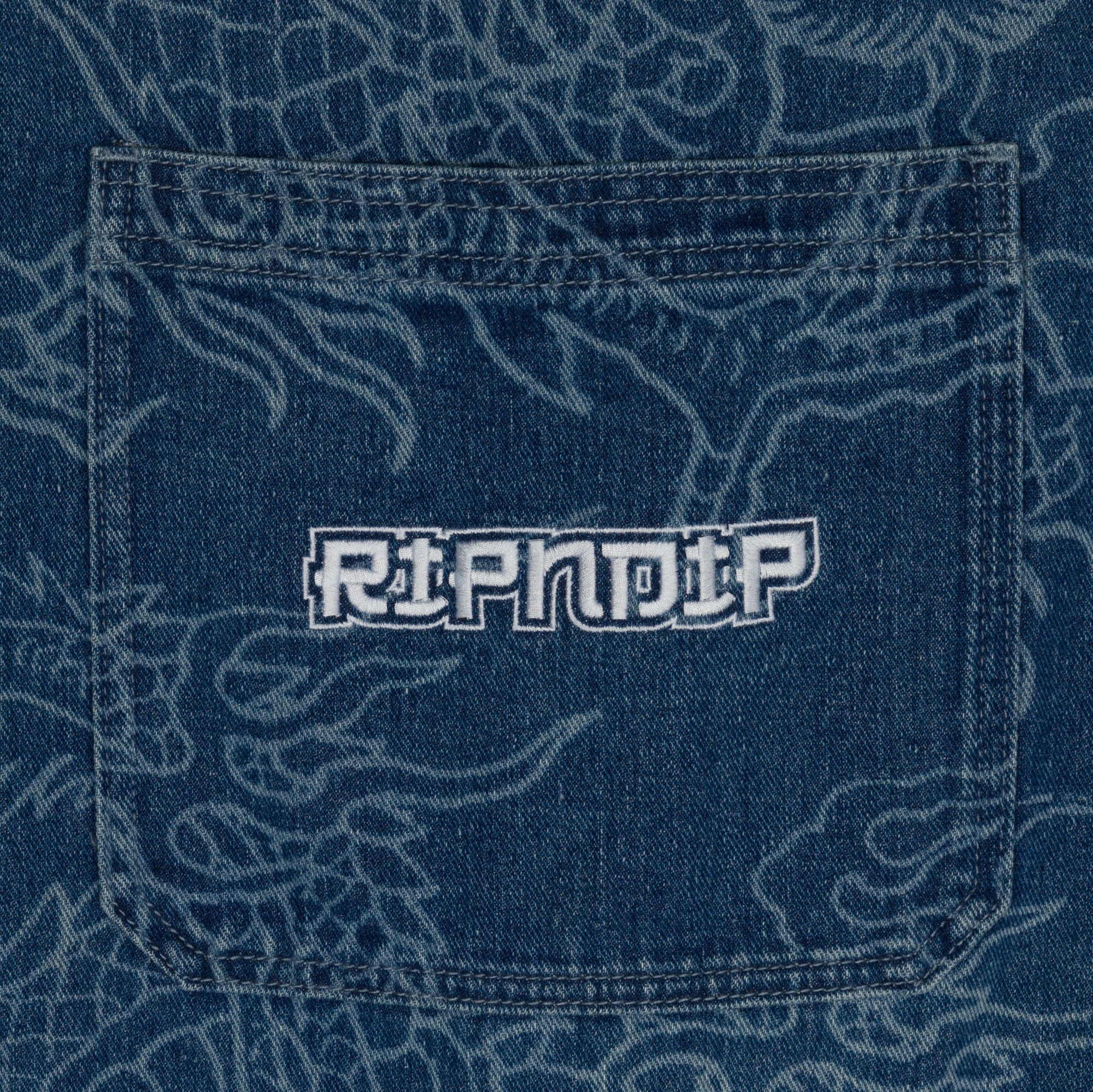 RIPNDIP Haku Denim Overalls (Dark Wash)