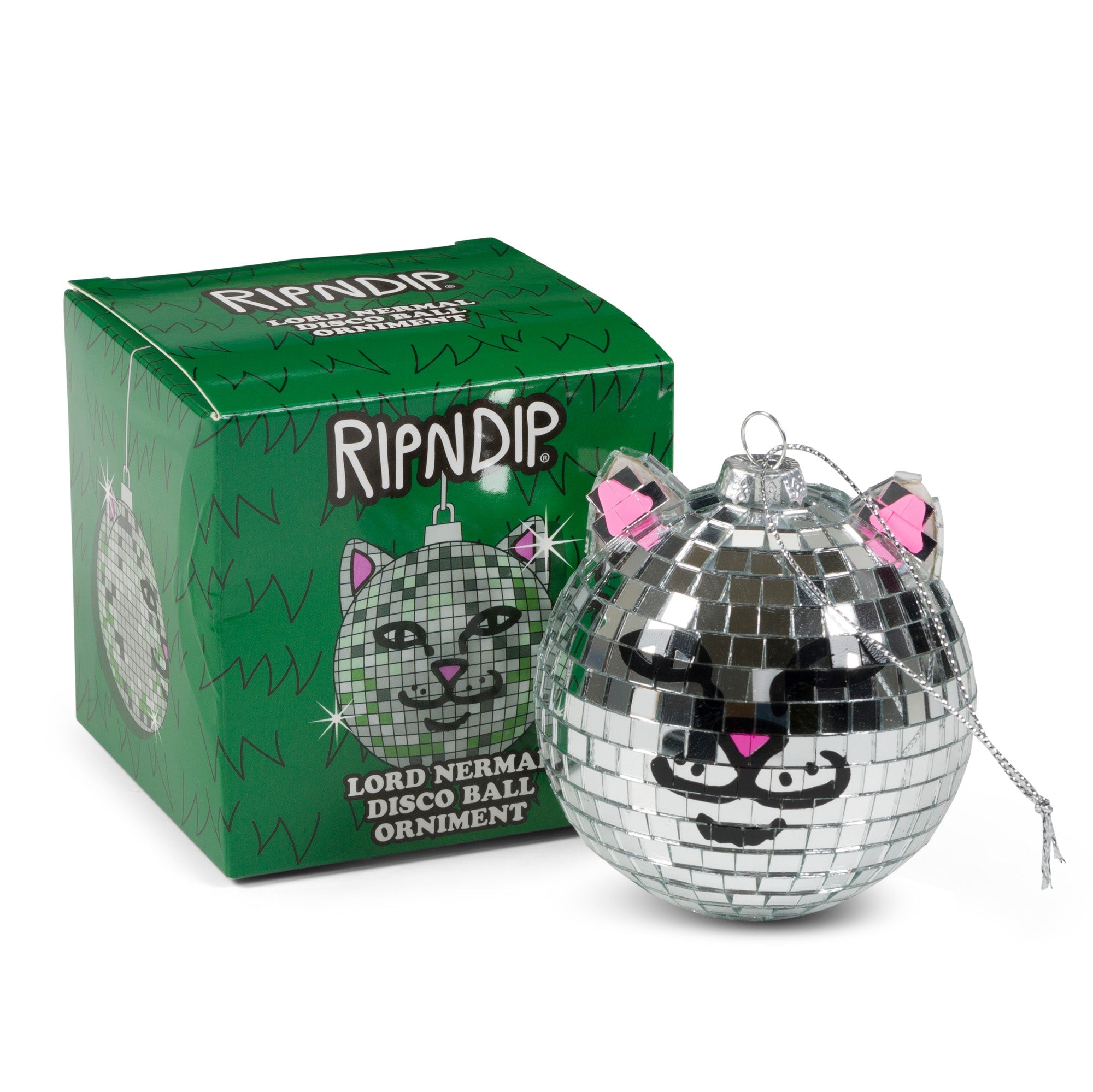 RIPNDIP Nermal Disco Ornament  (Silver)