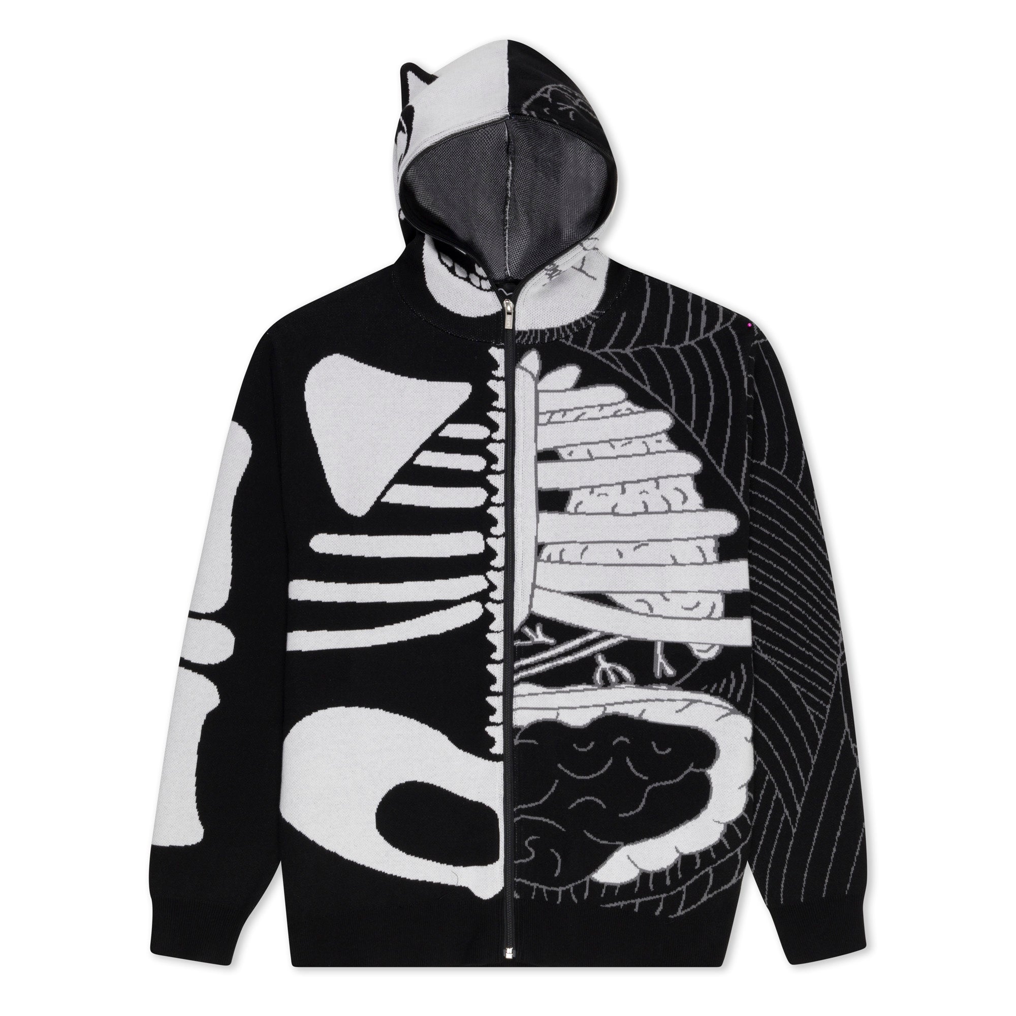 Skelly Nerm Knit Hoodie (Black/White)