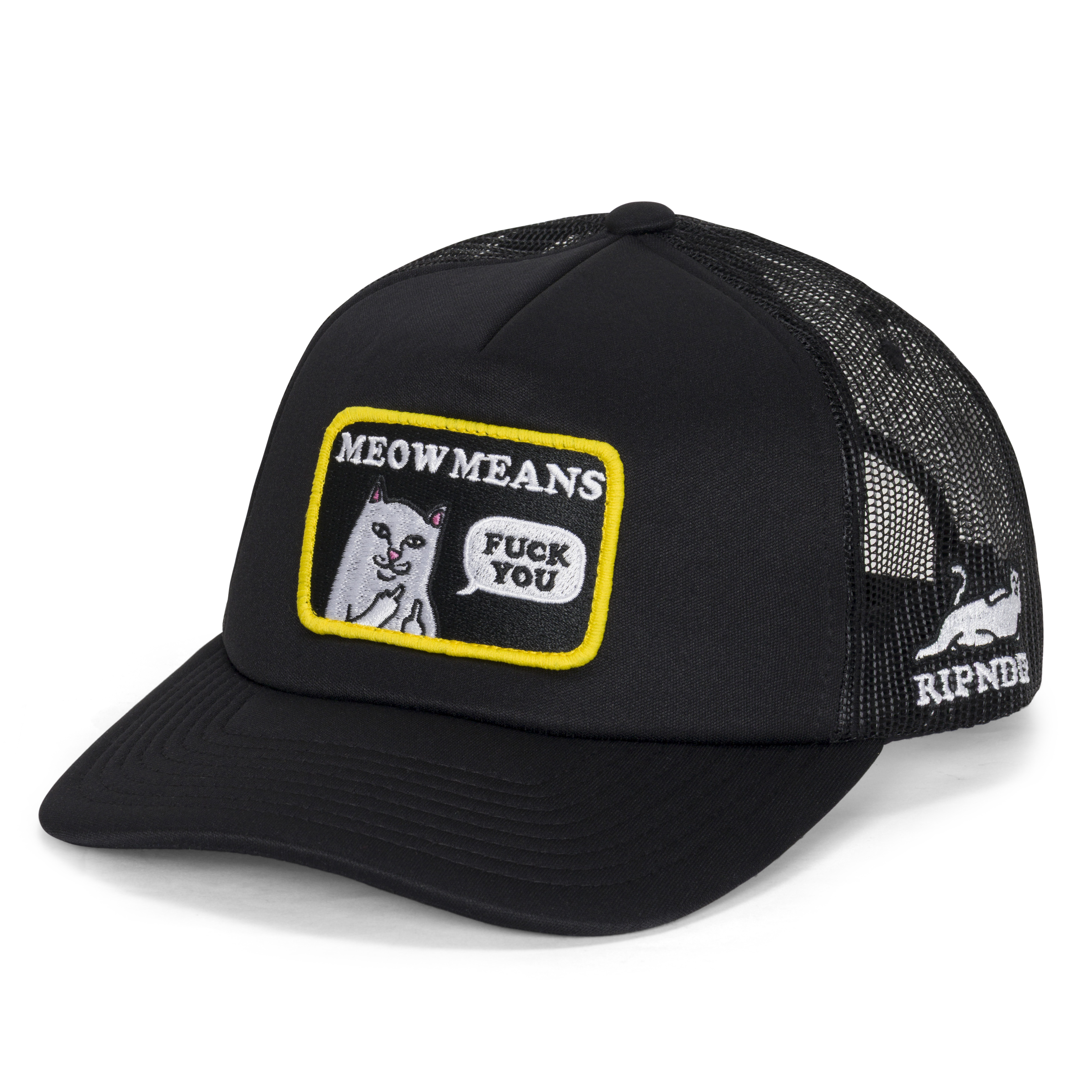 Meow Meow Trucker Hat (Black)