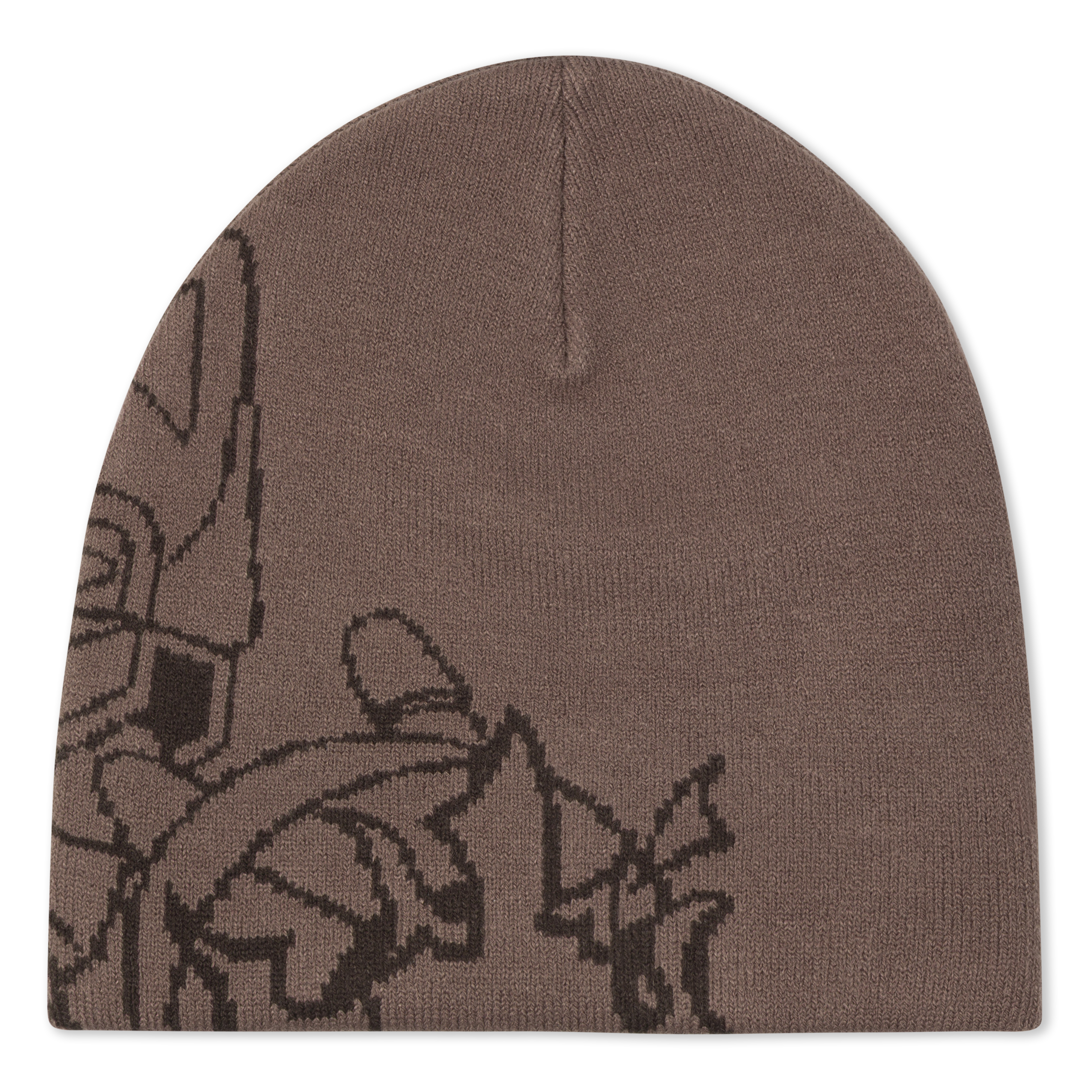 Rokkunerm Skull Beanie (Brown)