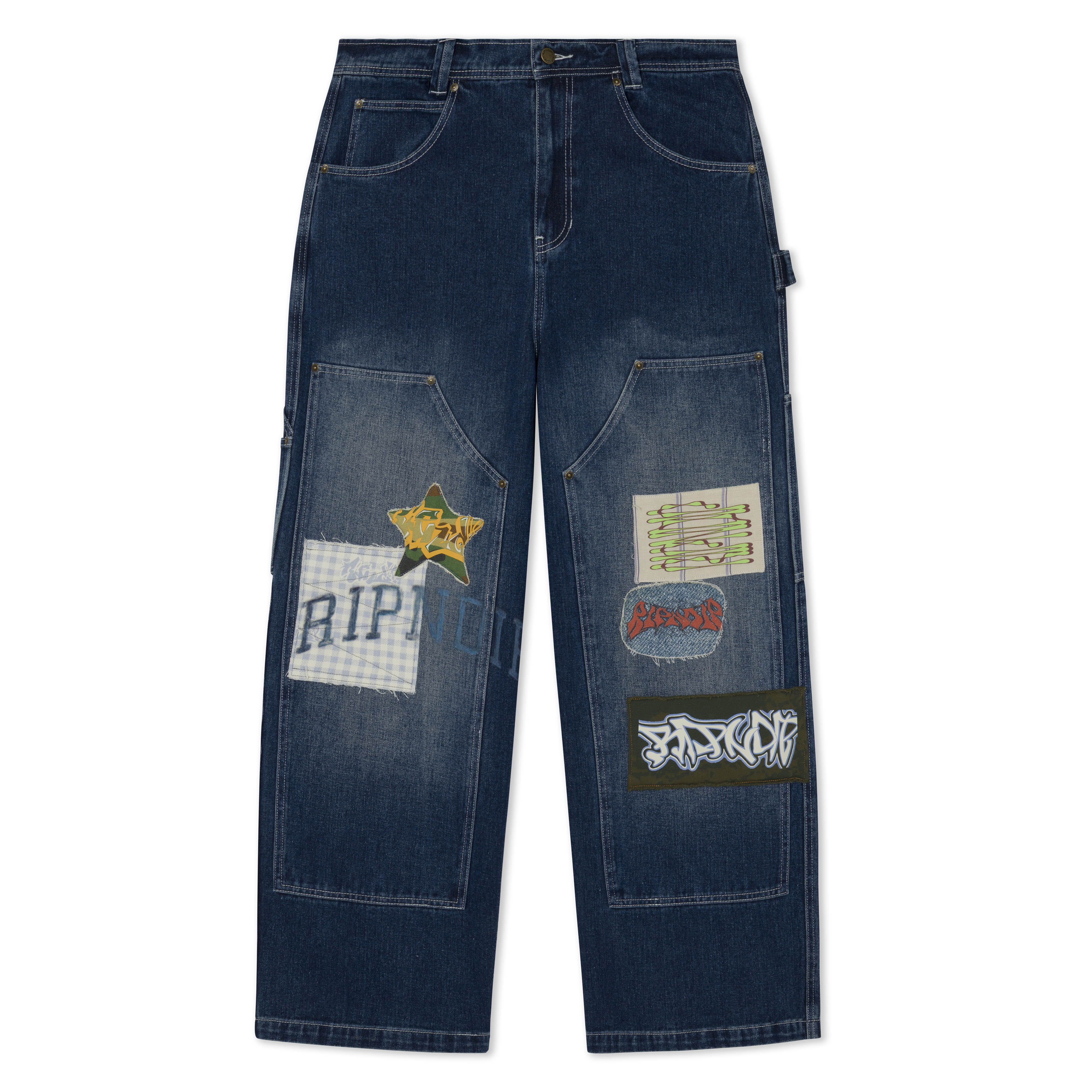 Skyline Wide Fit Carpenter Pant (Light Wash Denim)