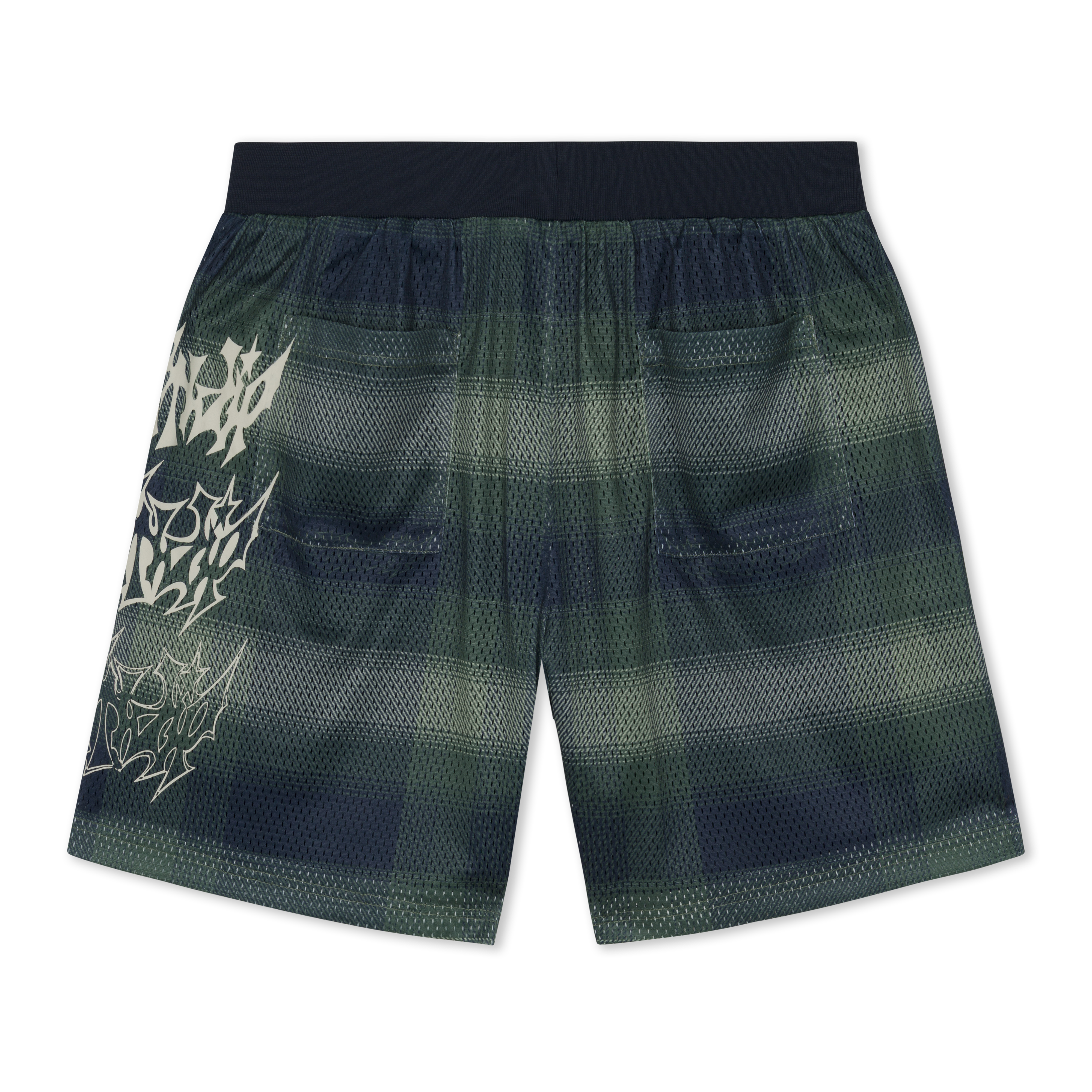 Slater Mesh Shorts (Navy / Forest Plaid)