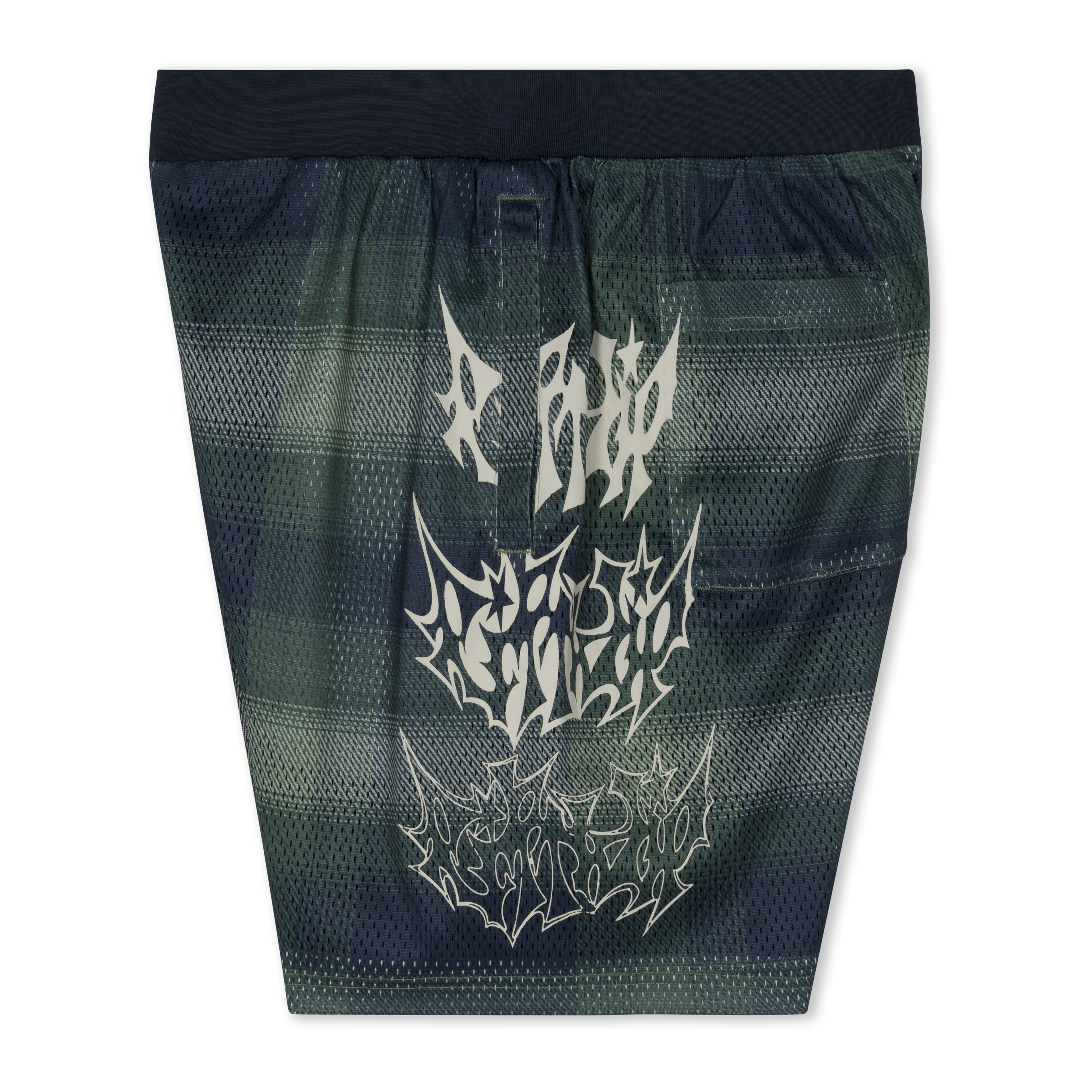 Slater Mesh Shorts (Navy / Forest Plaid)