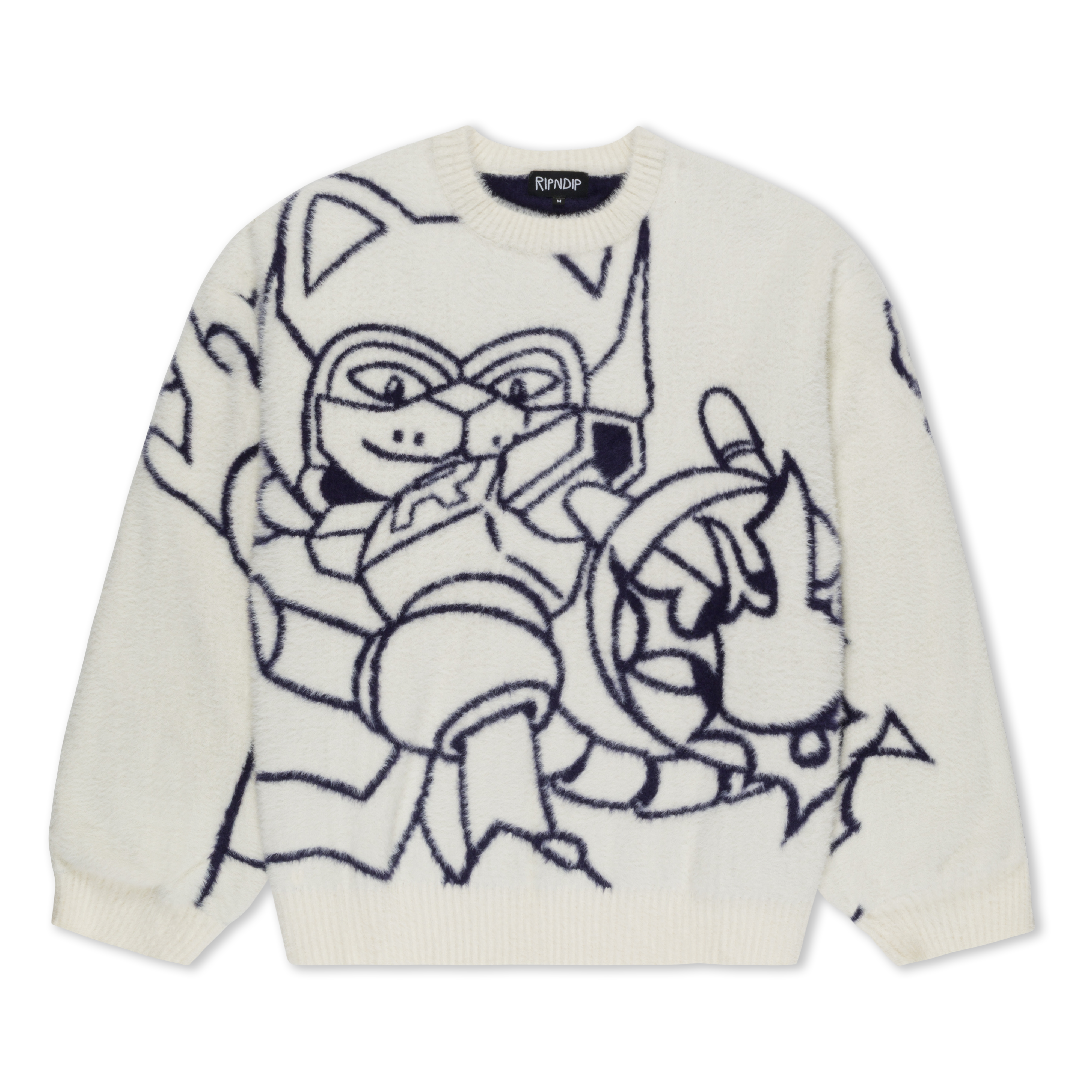 Rokkunerm Reversible Mohair Sweater (Bone)