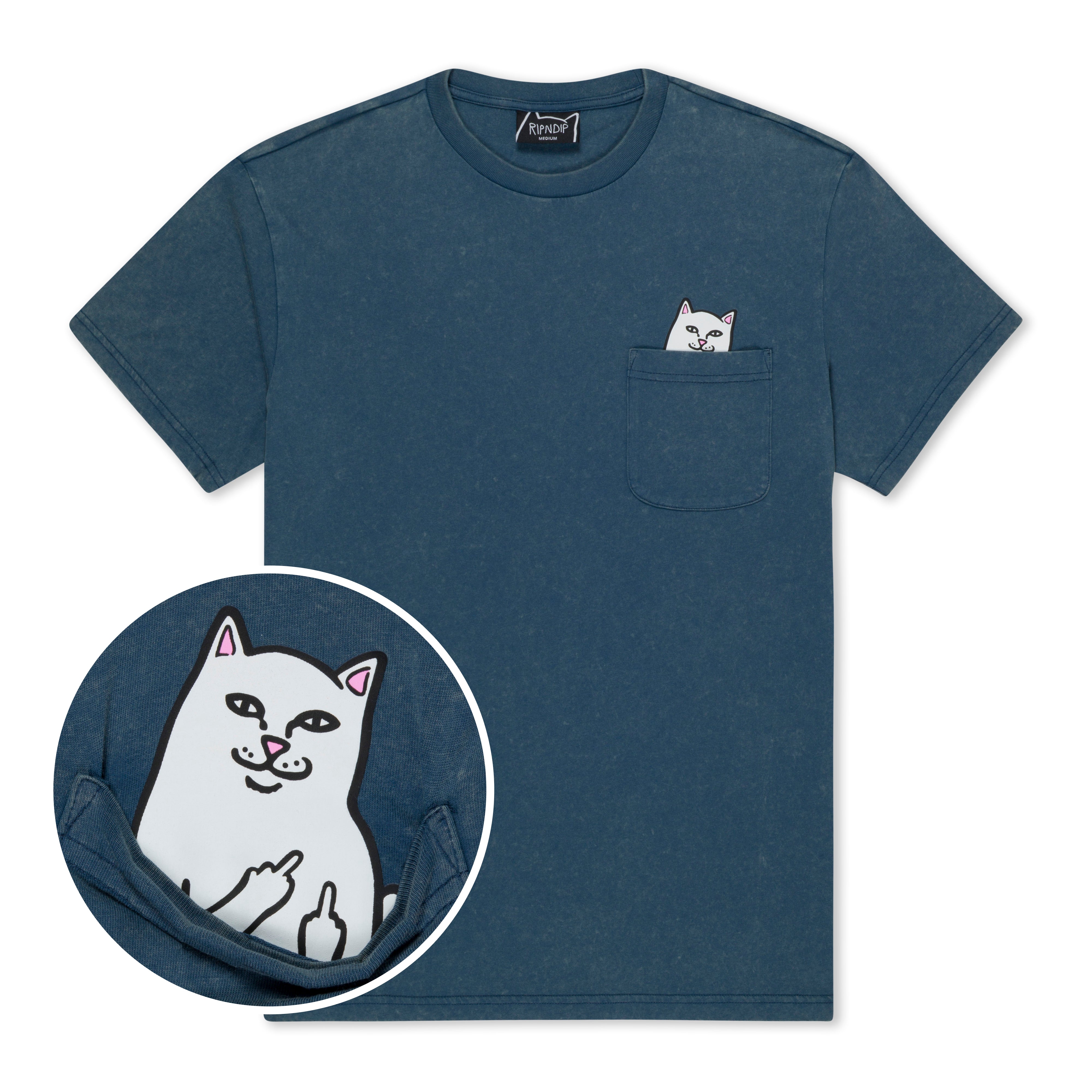 RIPNDIP Lord Nermal Pocket Tee (Dark Slate Vintage Wash)