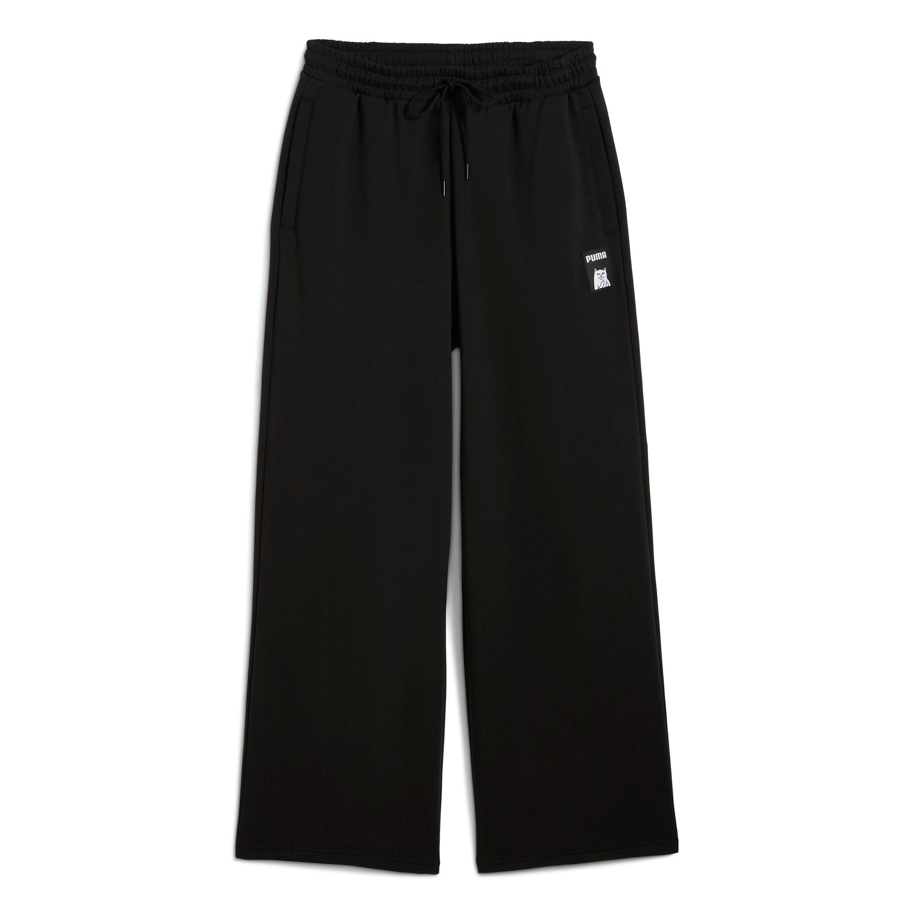 RIPNDIP PUMA X RIPNDIP Oversized Wide Sweatpants (Puma Black)