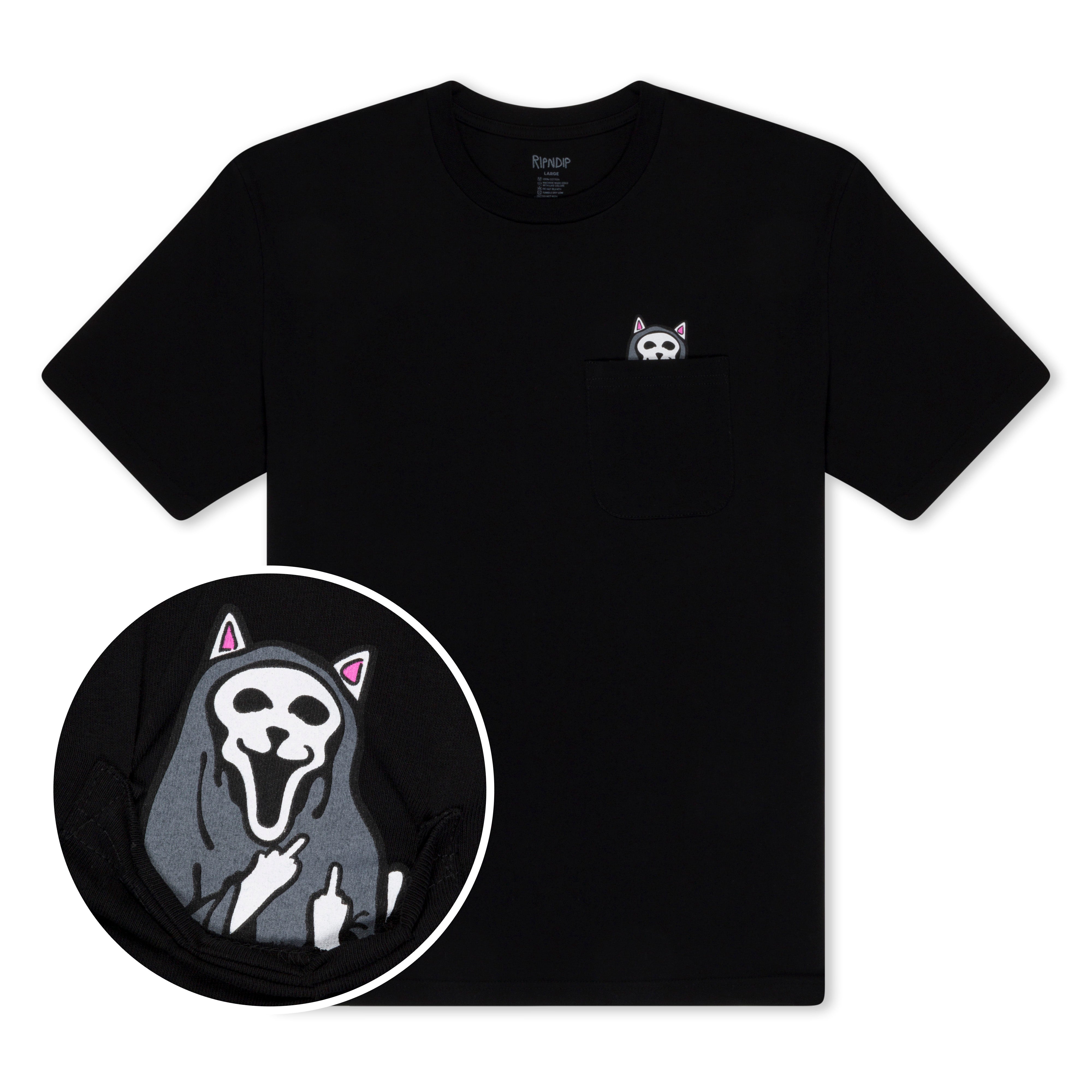 RIPNDIP Trick Or Treat Pocket Tee (Black)