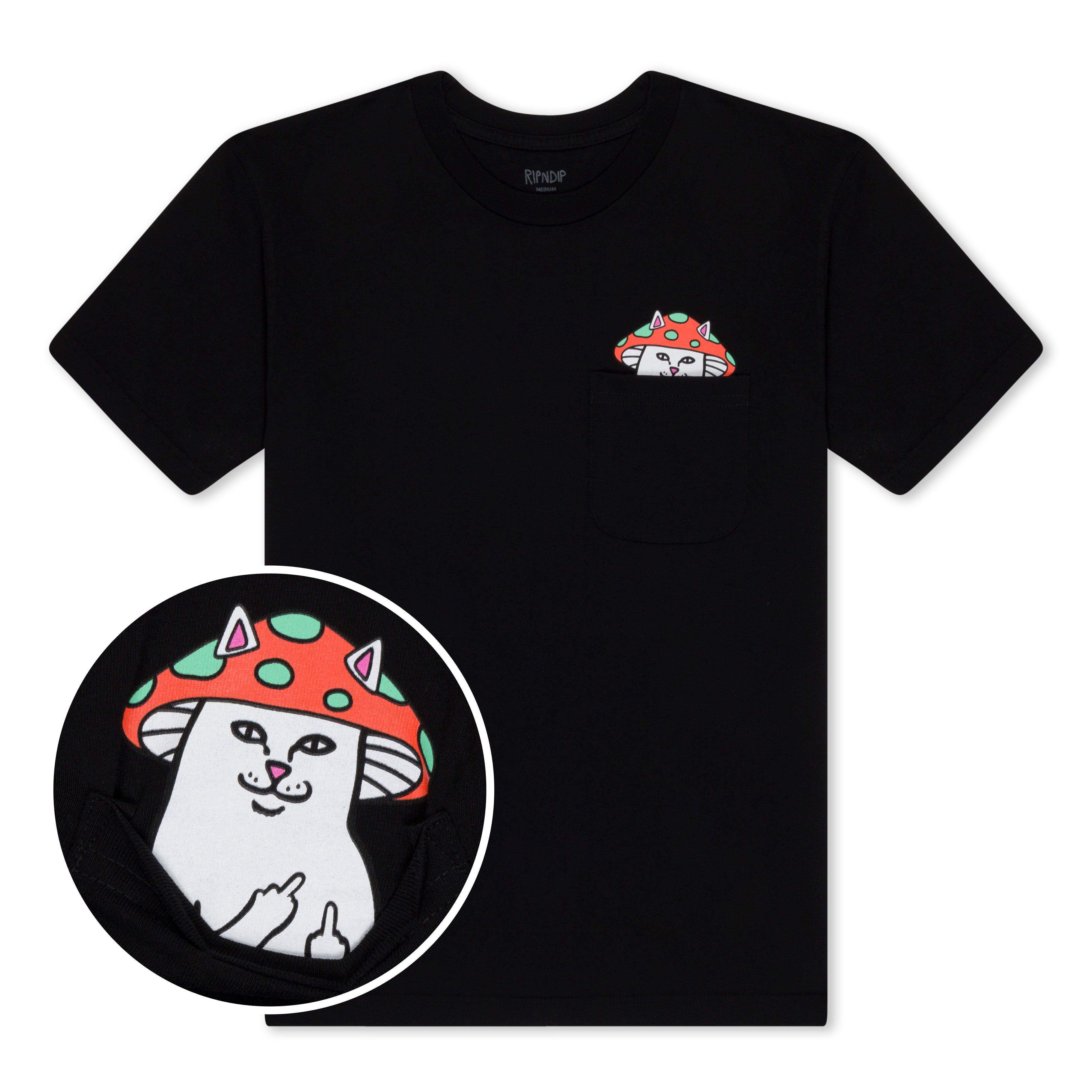 RIPNDIP Lord Shroomy Pocket Tee (Black)