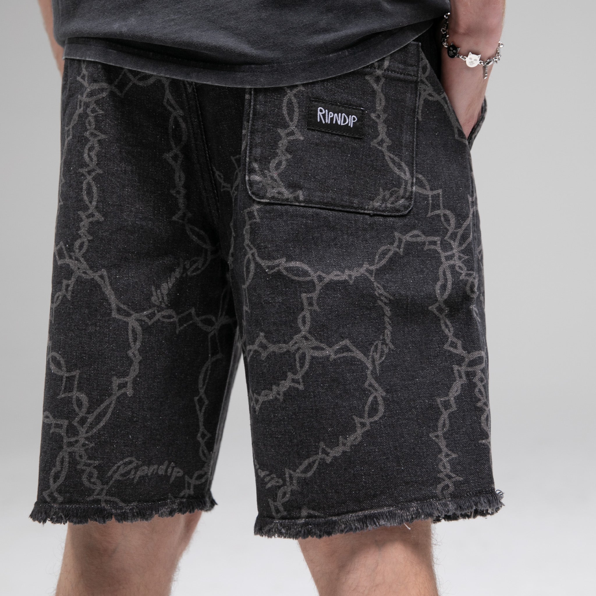 RIPNDIP Wired Denim Shorts (Black)