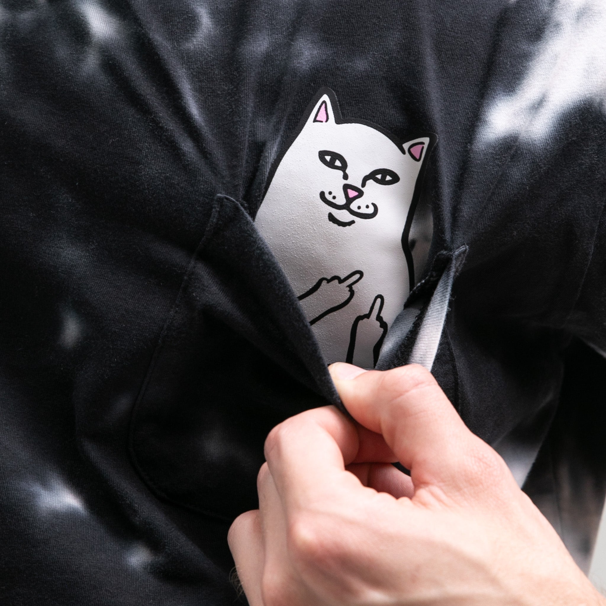 RIPNDIP Lord Nermal Pocket Tee (Black Lightning Wash)