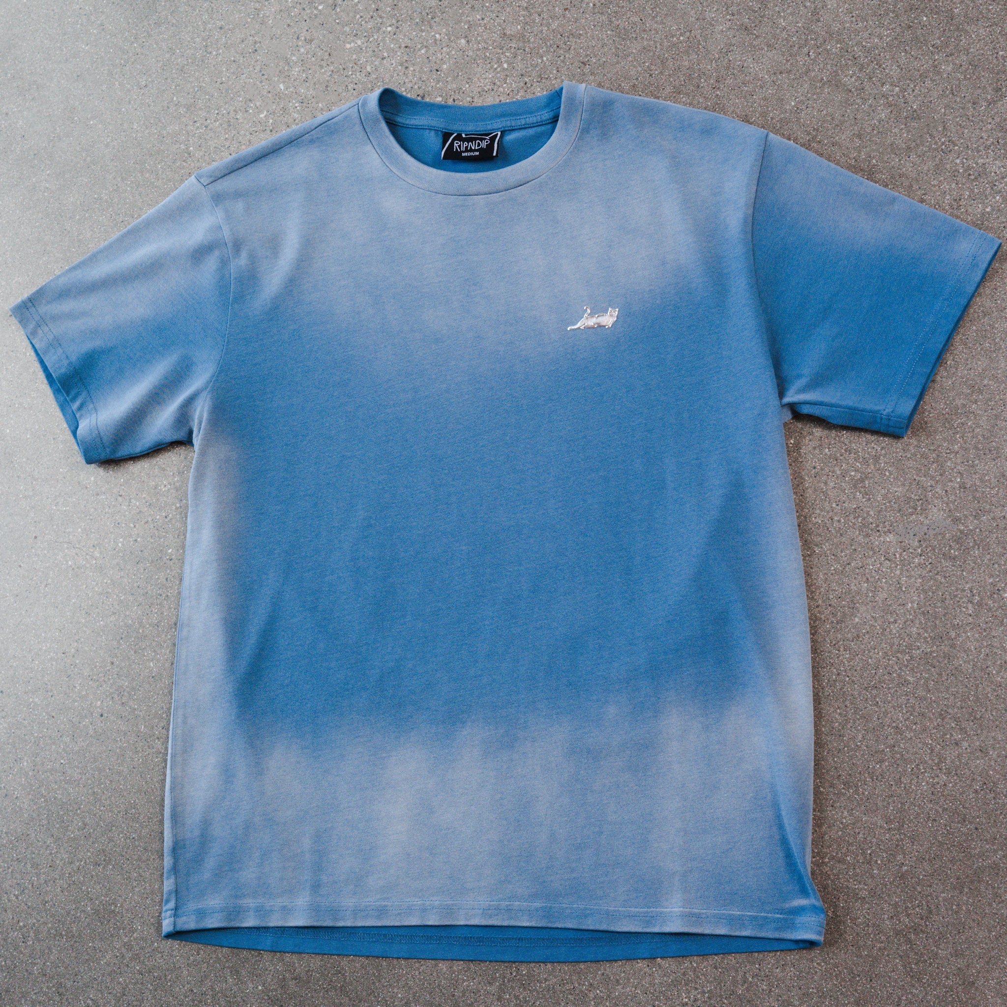 RIPNDIP Castanza Short Sleeve Tee (Light Blue Faded Wash)