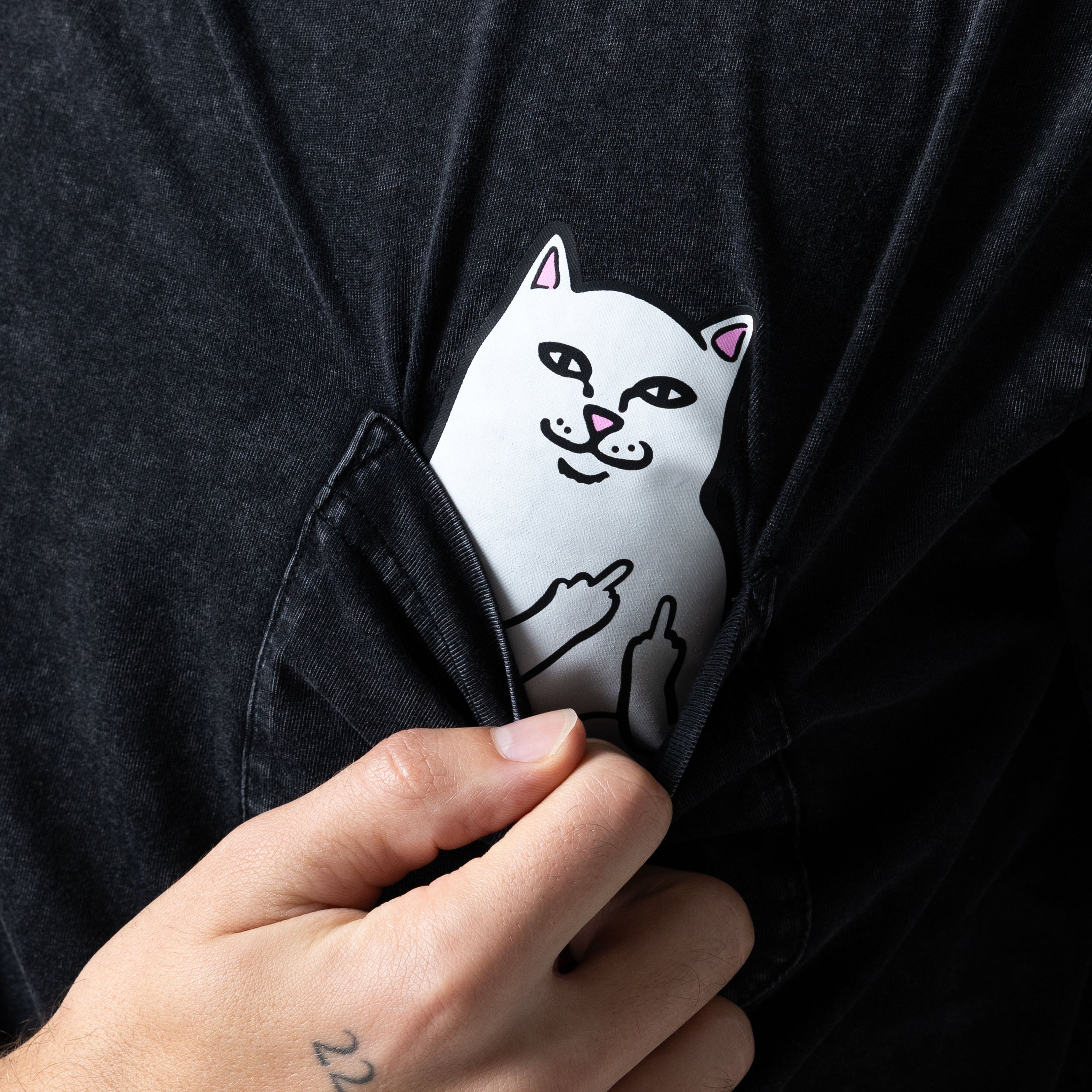 RIPNDIP Lord Nermal Pocket Tee (Black Vintage Wash)
