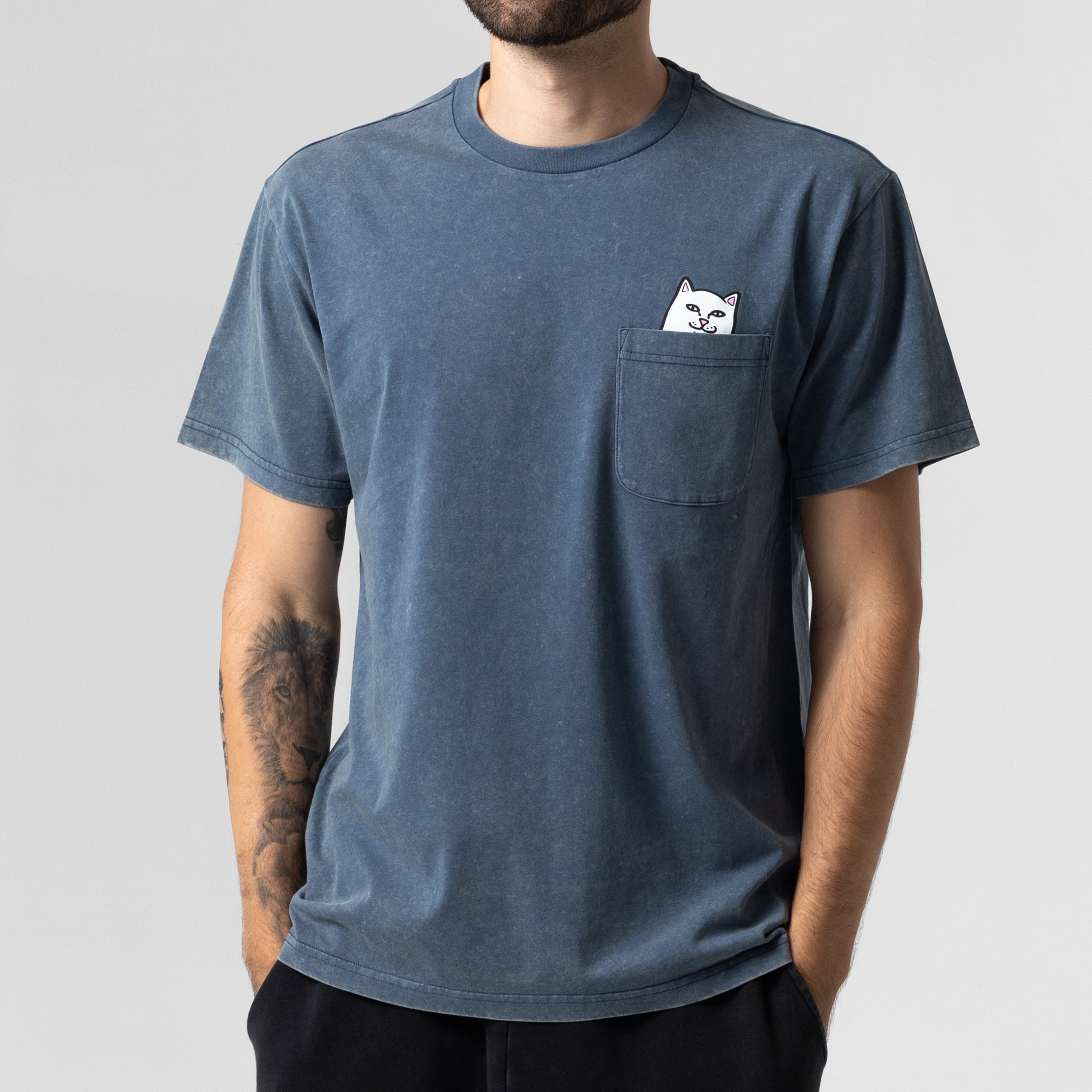 RIPNDIP Lord Nermal Pocket Tee (Dark Slate Vintage Wash)